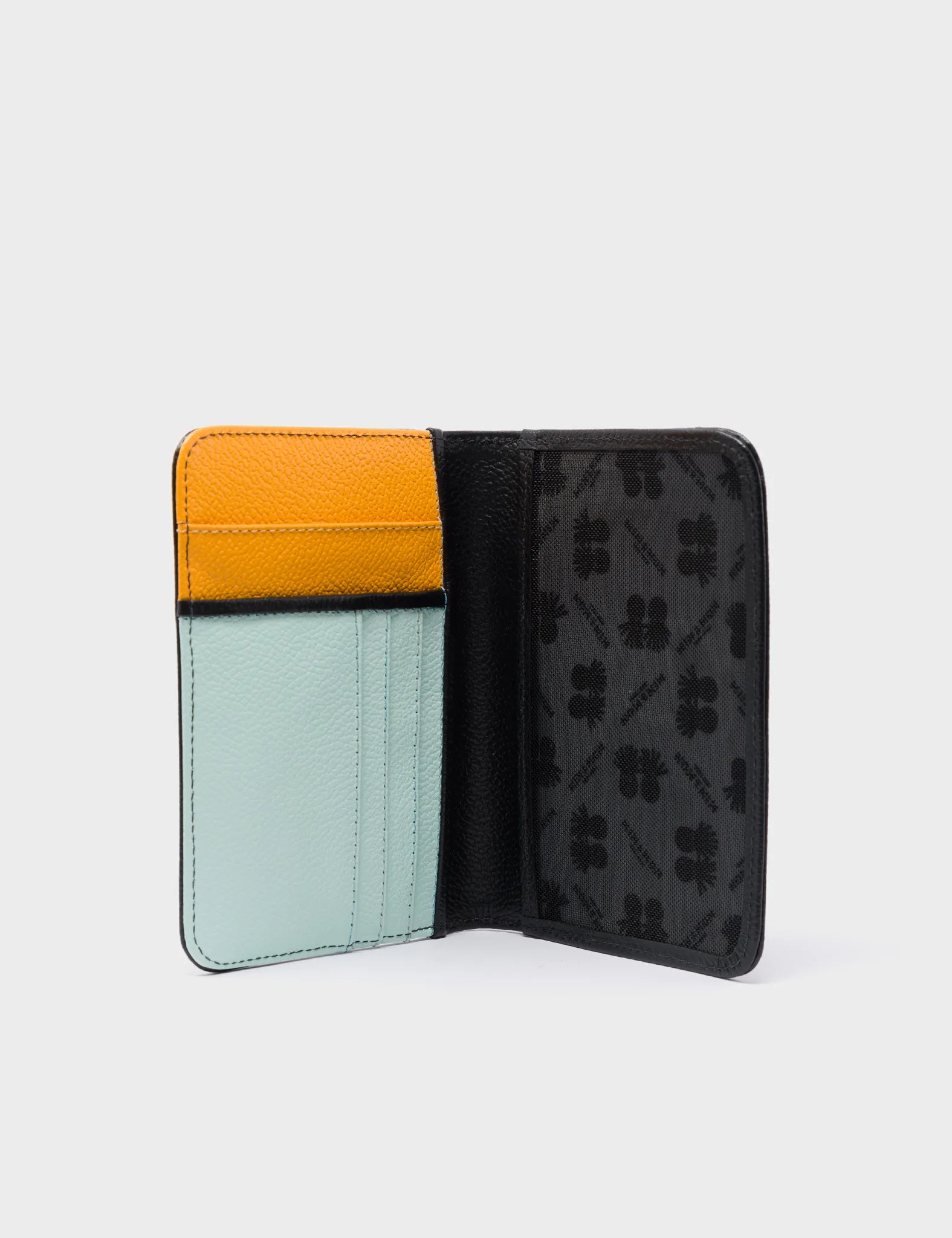 Frida Black Leather Passport Holder with Tiger & Floral Embroidery - Stylish Travel Accessory for Women & Men, Perfect for International Trips & Vacations
