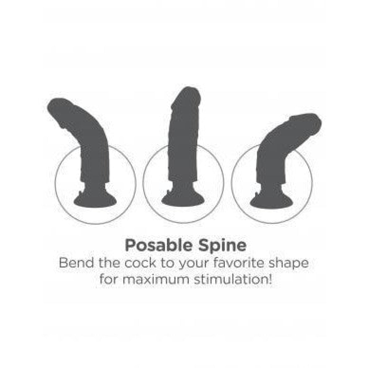 King Cock 8 Inch Realistic Brown Dildo with Powerful Vibration - Perfect for Solo Play, Couples & BDSM Fantasy