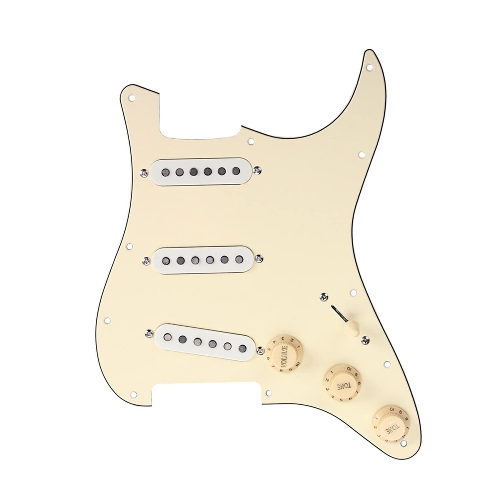 Fender Style SSS Prewired Loaded Pickguard with Single Coil Pickups for Electric Guitar - Perfect for Stratocaster Upgrades & DIY Guitar Mods