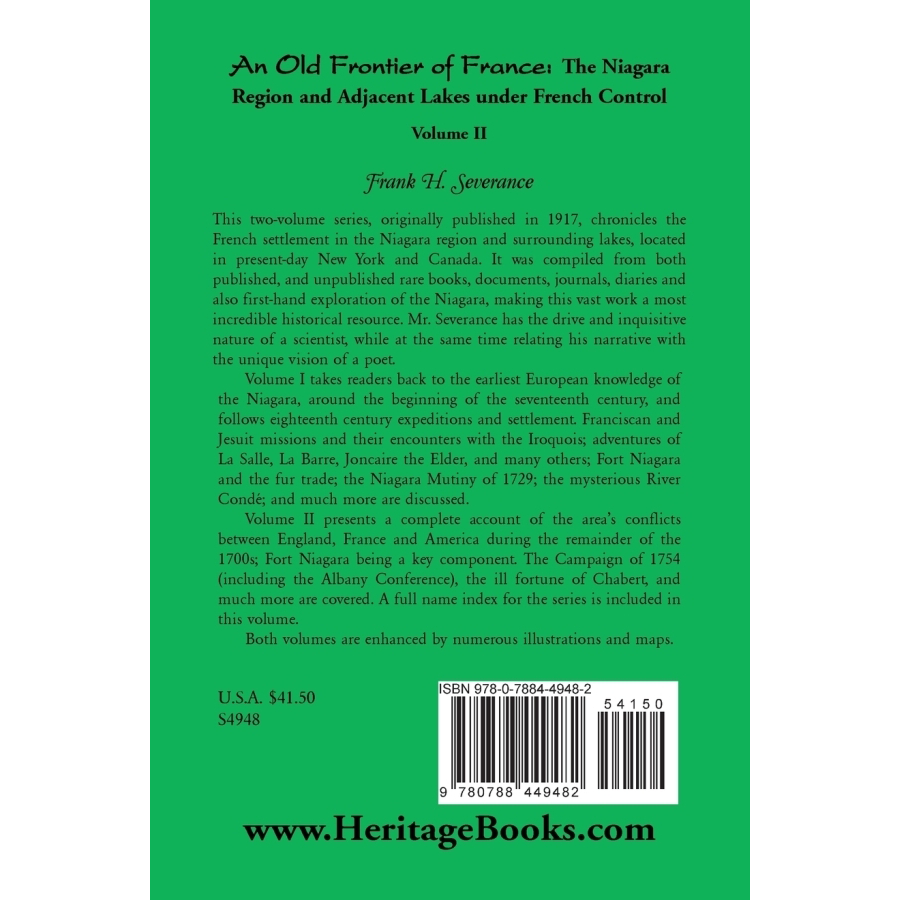 An Old Frontier of France: The Niagara Region and Adjacent Lakes under French Control, Volume 2 | French Colonial History Book | Great for History Enthusiasts & Academic Research