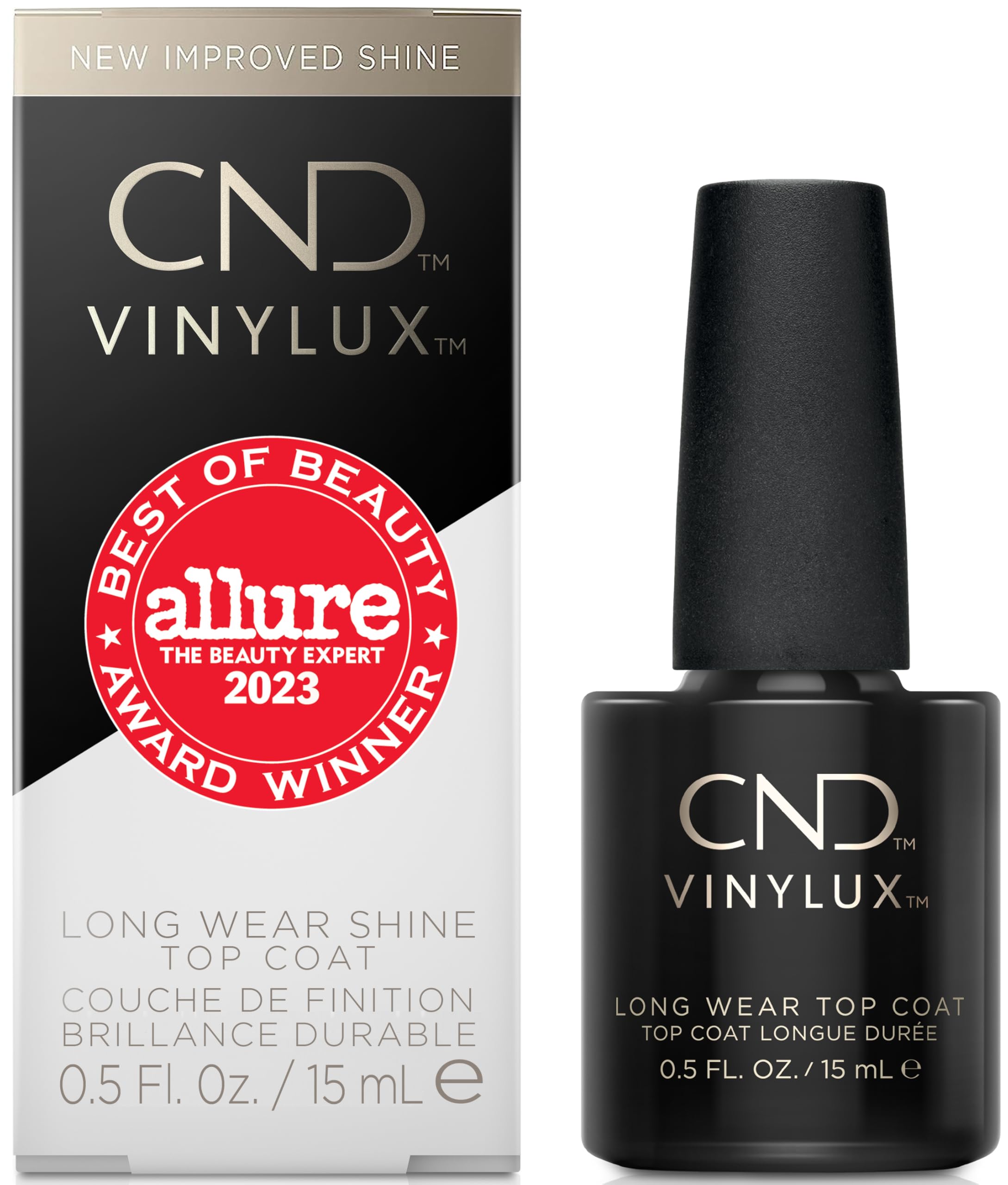 CND Vinylux Long Wear Shine Top Coat - Quick Drying Nail Polish, Easy Removal, 0.5 Fl Oz - Perfect for Salon Quality Manicures at Home & Professional Nail Care
