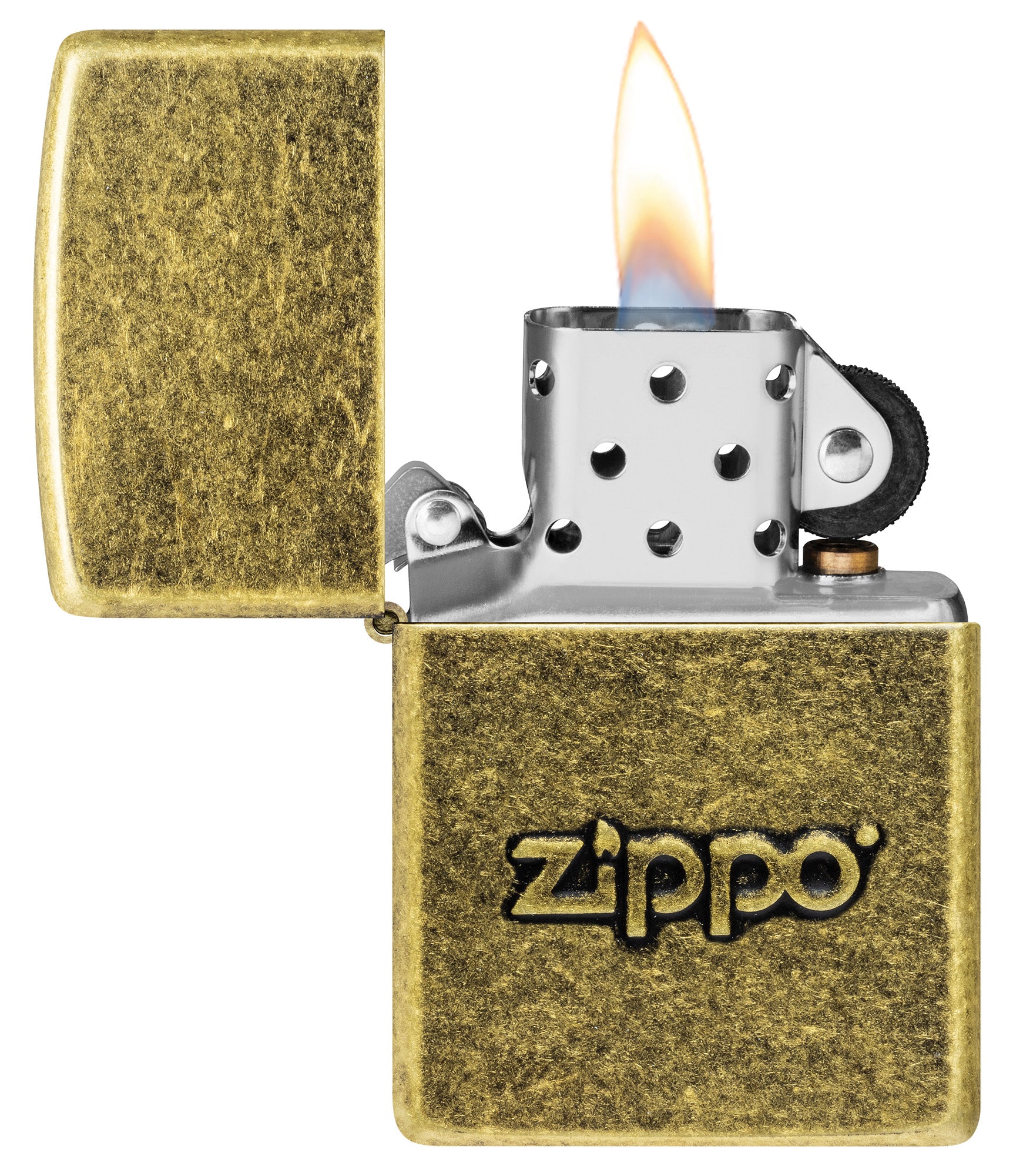 Vintage Zippo Lighter with Antique Stamp Design - Collectible Windproof Lighter for Outdoor Camping, Hiking & Everyday Carry (EDC)