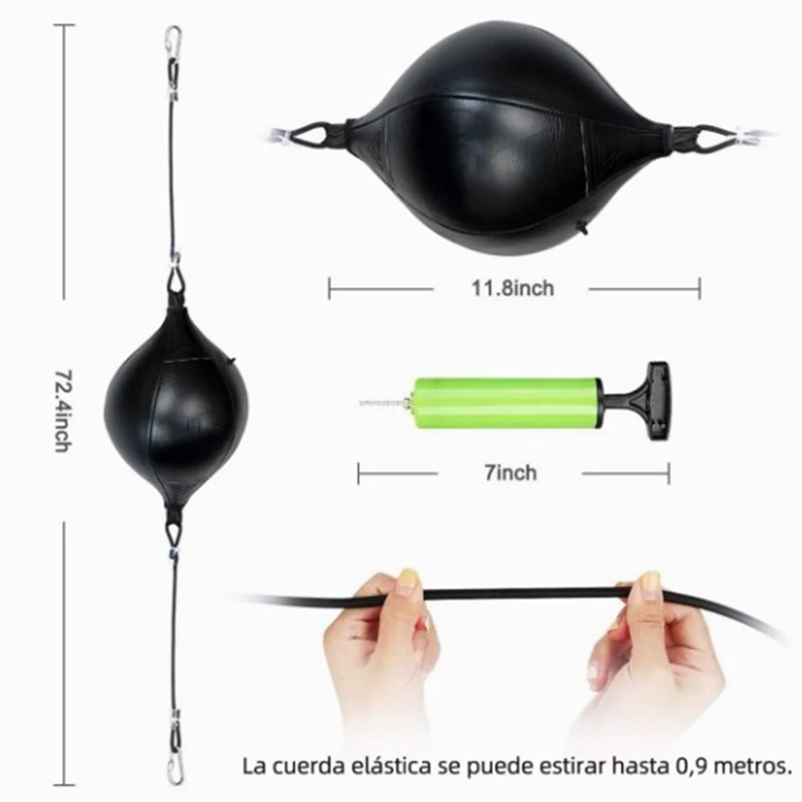 Double End Boxing Ball - Speed & Striking Training Punching Bag for Home Gym, Athletes & Sports Enthusiasts | Includes Ceiling Rope & Pump | Perfect for Boxing, MMA, Fitness & Cardio Workouts