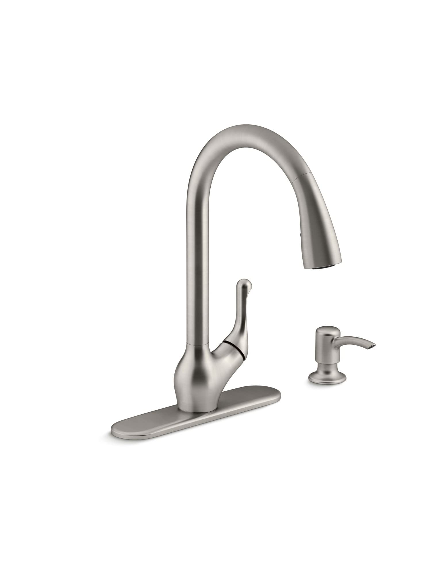 BAROSSA® Pull Down Kitchen Faucet - High Arc Modern Stainless Steel Sink Faucet with Sprayer for Washing Dishes & Food Prep | Perfect for Home, Restaurant & RV Use