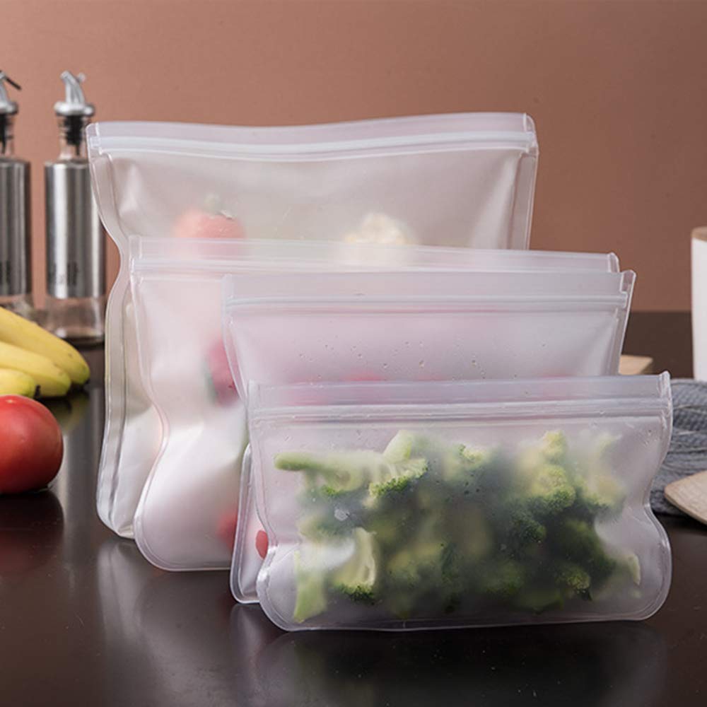 **Reusable Food Storage Bags - 6 Pack Airtight Ziplock Sandwich & Snack Bags for Lunch, Freezer, Fruits | Eco-Friendly, Leak-Proof, BPA-Free | Perfect for Meal Prep, Picnics & Home Organization**
