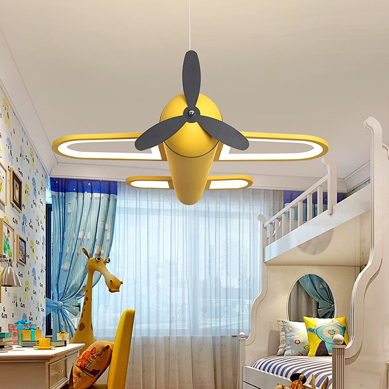 Aviation Inspired Airplane Helicopter Ceiling Light - Kids Room Decor, Nursery Lighting, Themed Bedroom Fixture for Aviation Enthusiasts