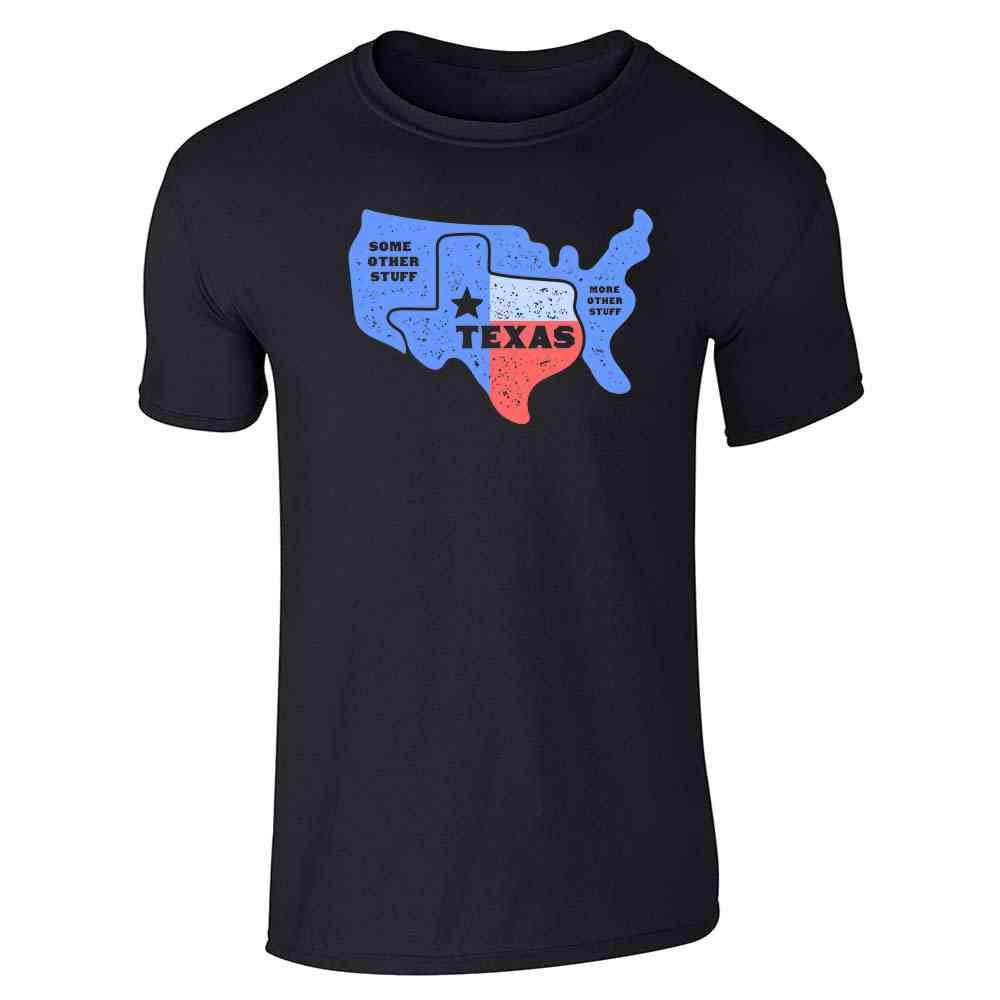 Funny Texas Map Graphic Tee for Men - Pop Threads Humorous State Design Cotton T-Shirt - Perfect for Casual Wear, Road Trips & Texas Pride Outfits