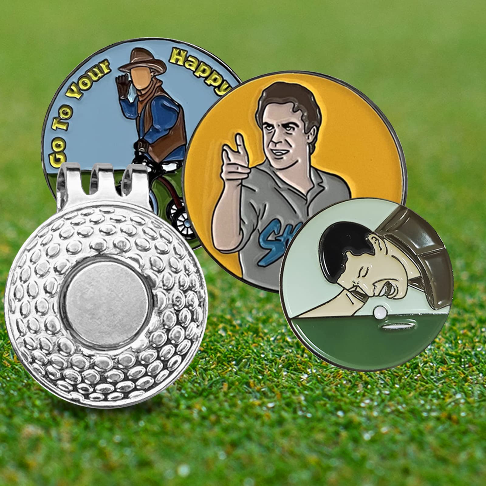 Magnetic Golf Ball Marker & Hat Clip - Funny Golf Accessories for Men & Women - Perfect Golf Gifts for Golf Lovers - Ideal for Golf Course, Driving Range & Tournament Play