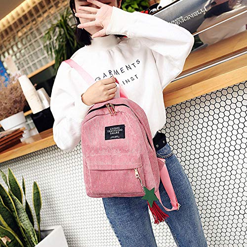 Women's Small Corduroy Backpack - Stylish Casual Daypack Shoulder Bag for Work, School & Travel | Lightweight & Durable College Backpack for Everyday Use