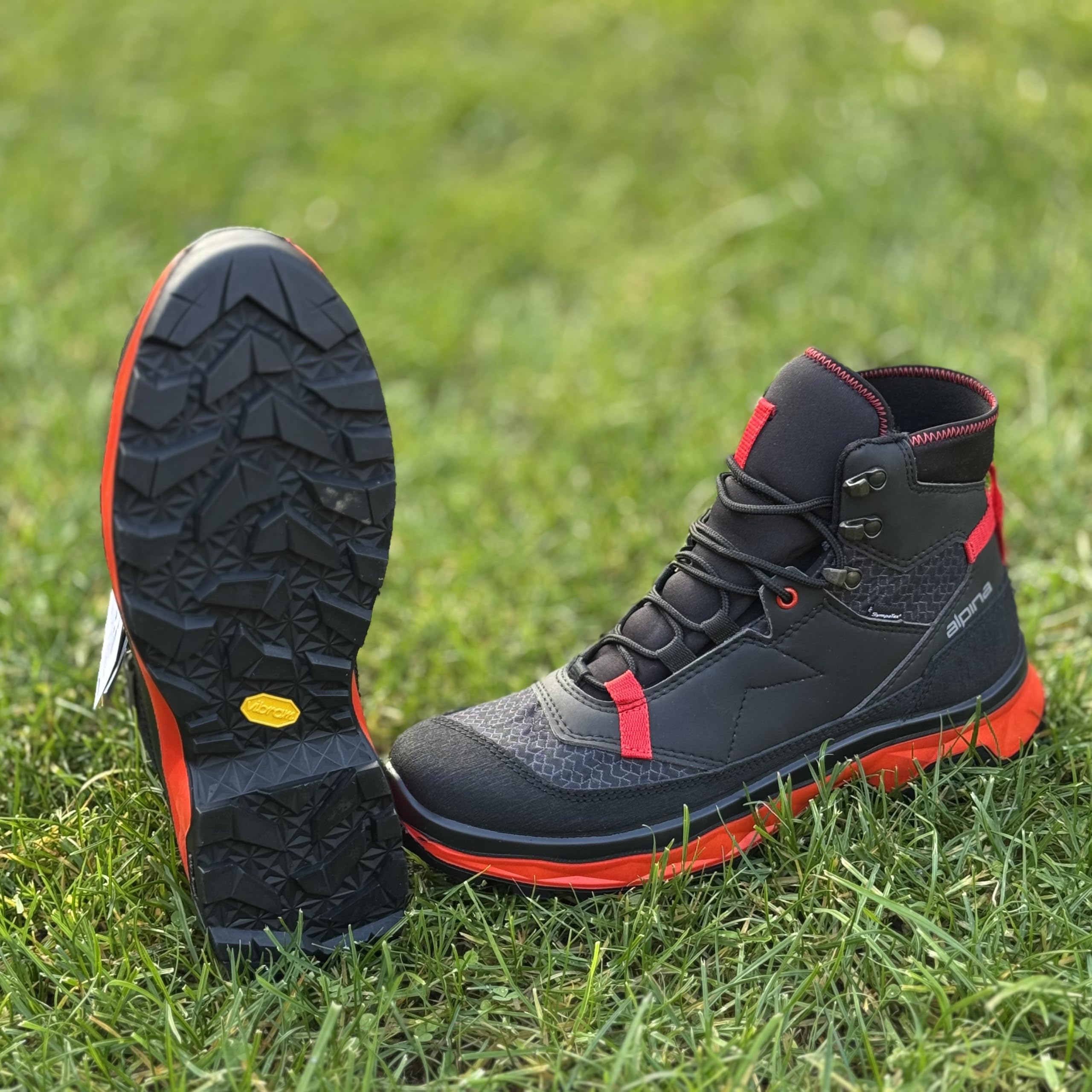 Alpina Men's Waterproof Hiking Boots - Premium Sympatex & Vibram Outdoor Shoes with Microfiber Upper (Made in Europe) - Ideal for Mountain Trekking, Backpacking & Winter Adventures