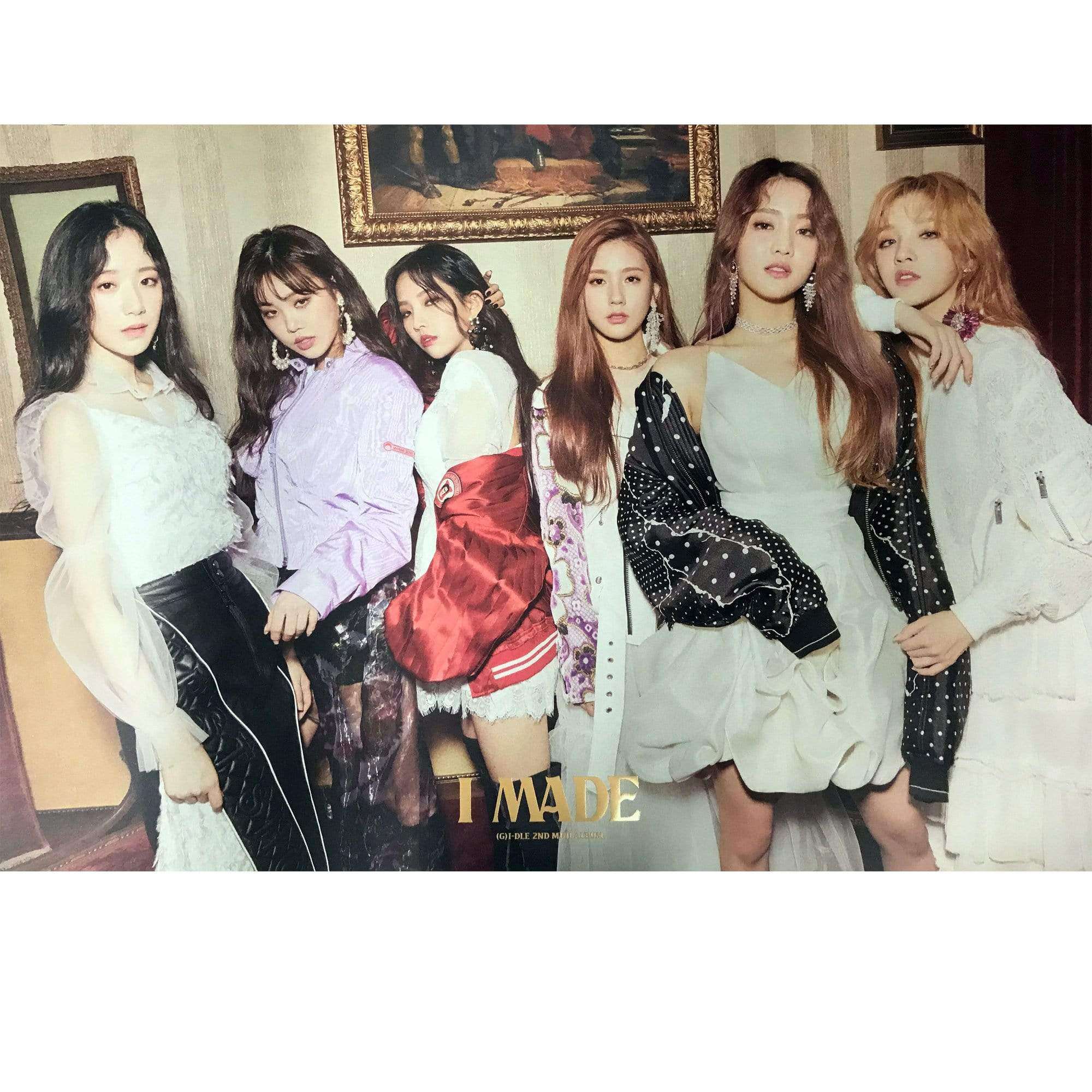 (G)I-DLE 2nd Mini Album [I MADE] Official Poster - Kpop Merchandise for Fans, Room Decor & Gift Idea