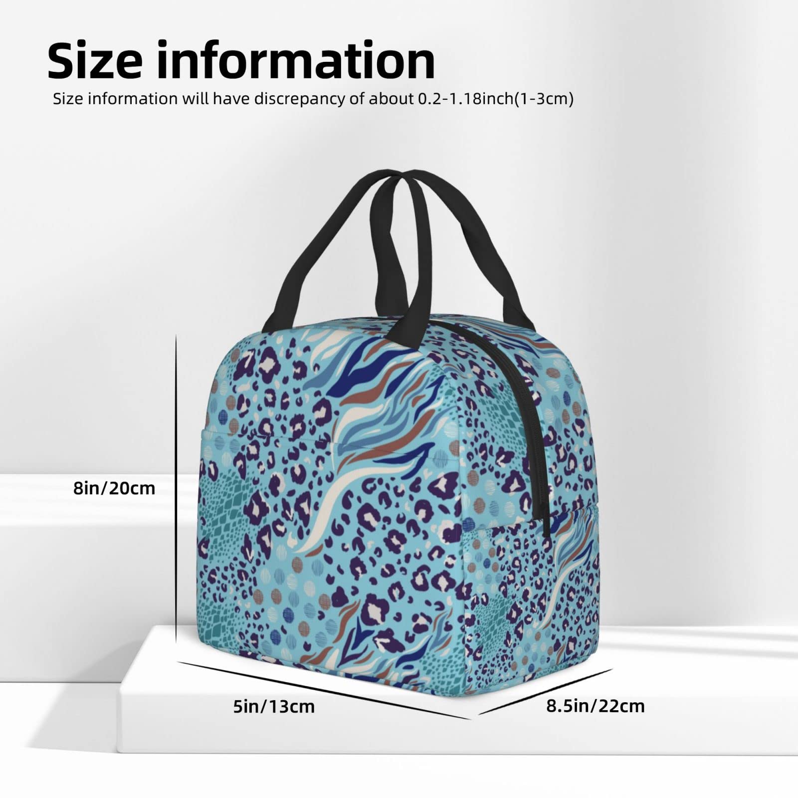 Insulated Animal Skin Lunch Box - Reusable Lunch Tote Bag for Women & Men | Perfect for Office, Camping, Hiking, Picnic, Beach & Travel | Keep Food Fresh On-The-Go