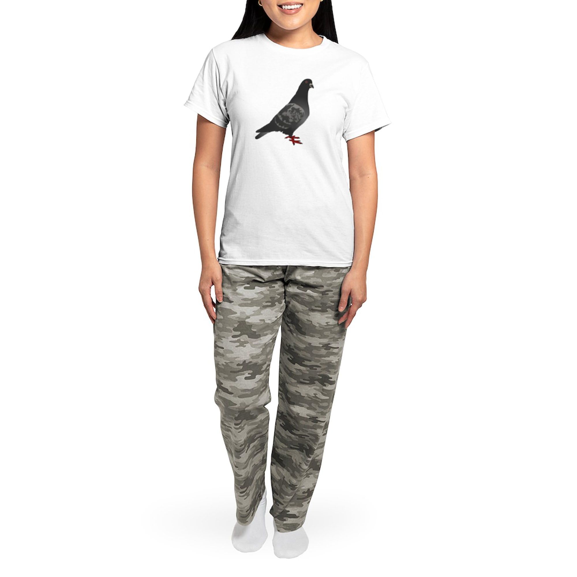 Women's Pigeon Pajama Set - 100% Cotton Comfortable Sleepwear with Fun Novelty Print | Cozy Lounge & Sleepwear for Women | Perfect for Relaxing at Home, Sleepovers & Gift Giving