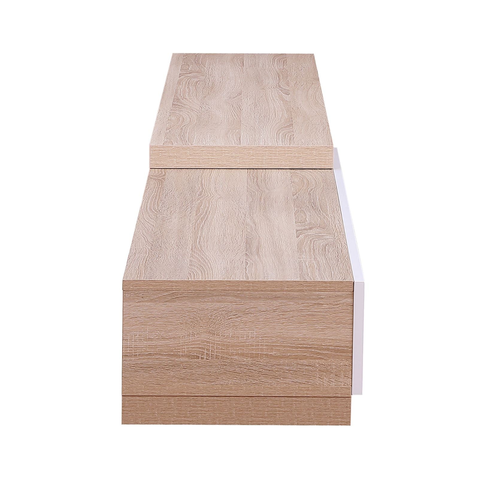 Criterion Extendable TV Stand 279cm - Solid Oak Entertainment Center for Living Room, Home Theater & Media Storage | Modern TV Cabinet with Adjustable Shelves
