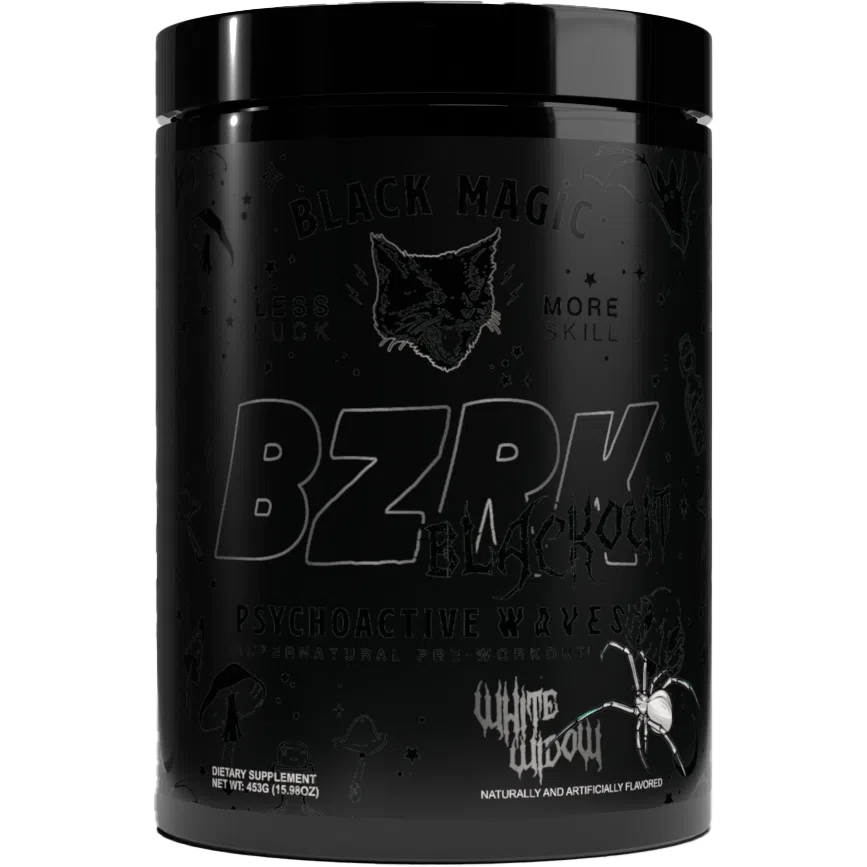 Black Magic Limited Edition BZRK Blackout Pre Workout Supplement - Boost Energy & Focus for Intense Gym Workouts & Bodybuilding Training