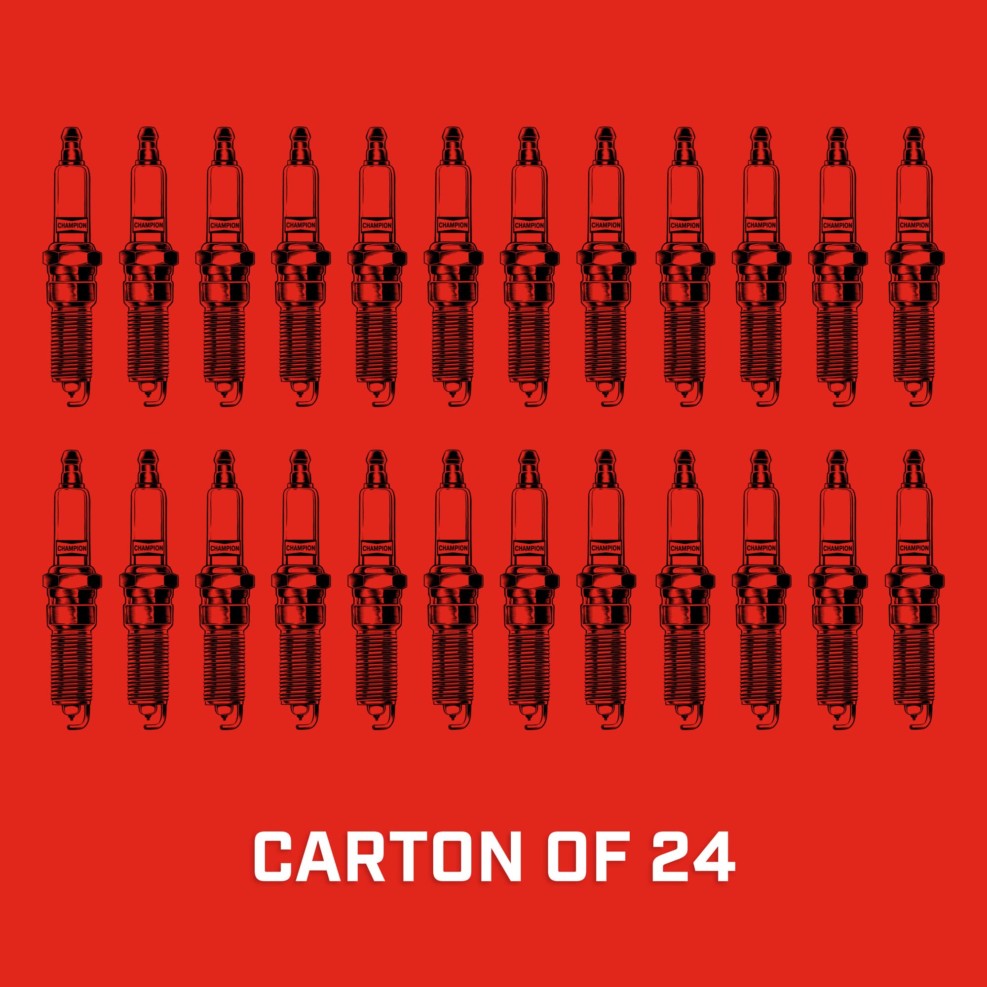 Champion Copper Plus Small Engine 823S Spark Plug (Pack of 24) - J6C Compatible with Lawn Mowers, Generators & Outdoor Power Equipment