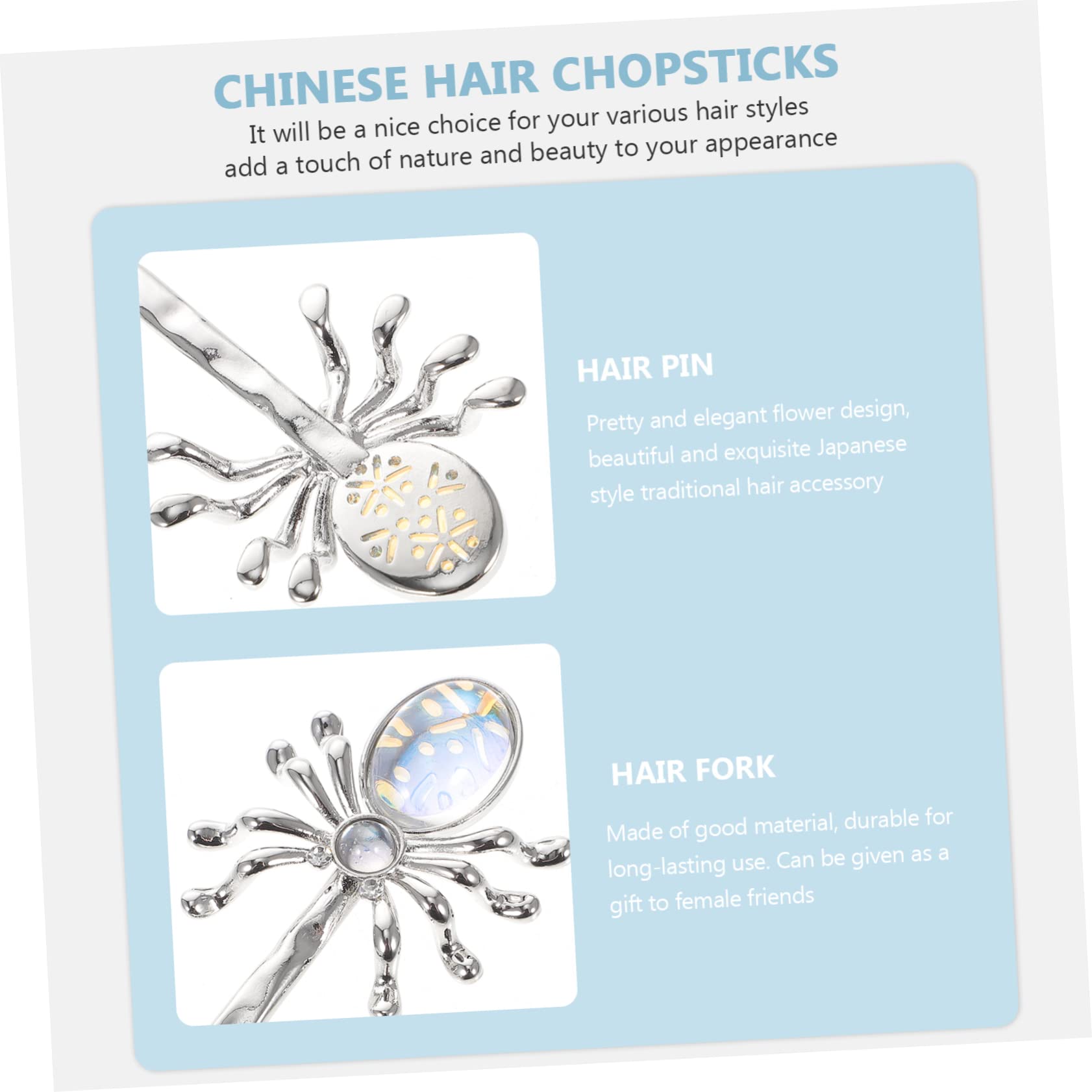 3pcs Spider Hair Sticks for Women - Rhinestone Barrettes, Hair Bun Chopsticks, Long Hair Accessories, Zinc Alloy Bridal Hair Pins | Perfect for Weddings, Parties, and Special Occasions
