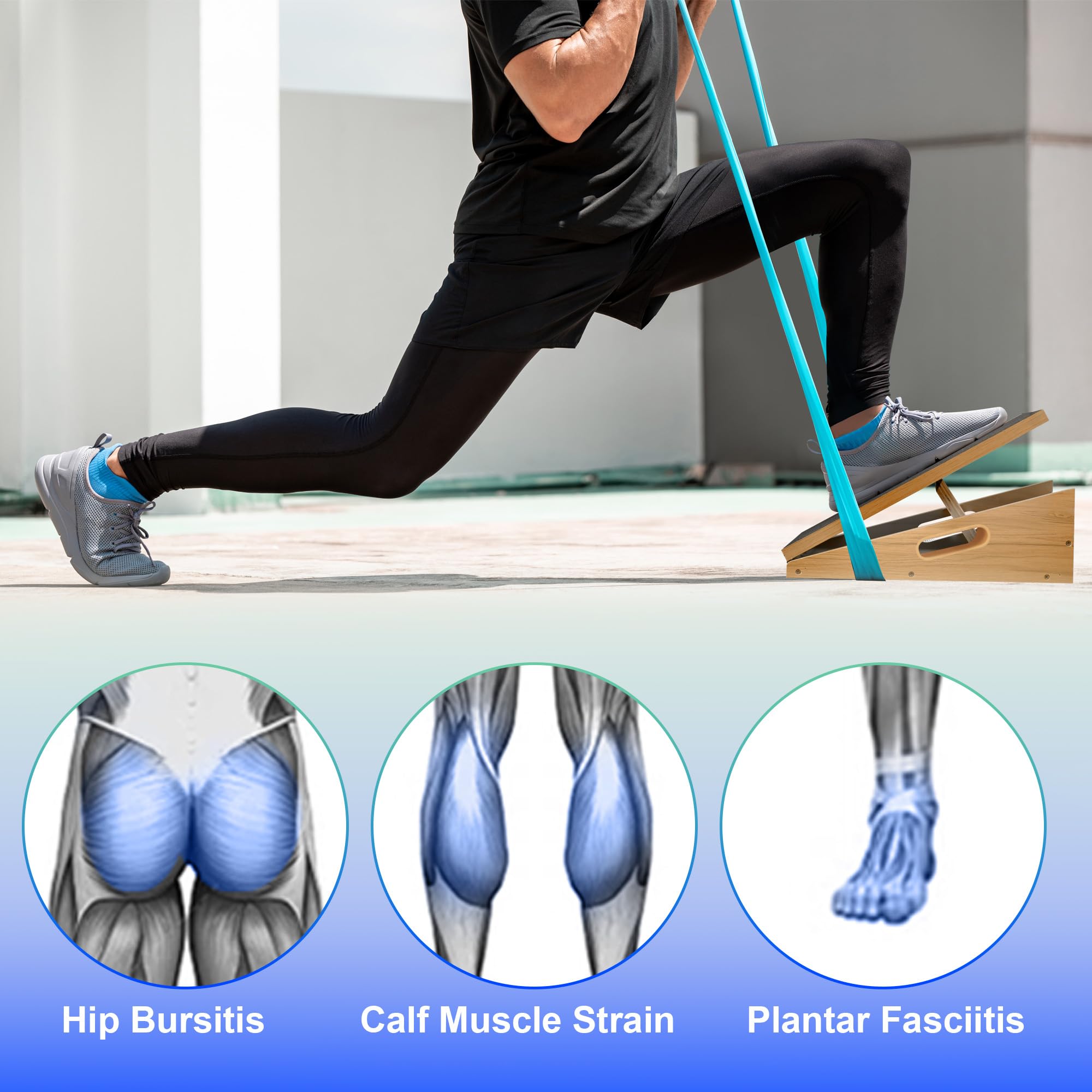 Professional Slant Board for Calf Stretching - Adjustable Foot & Ankle Stretcher for Physical Therapy, Yoga & Workouts - Improve Flexibility & Relieve Pain
