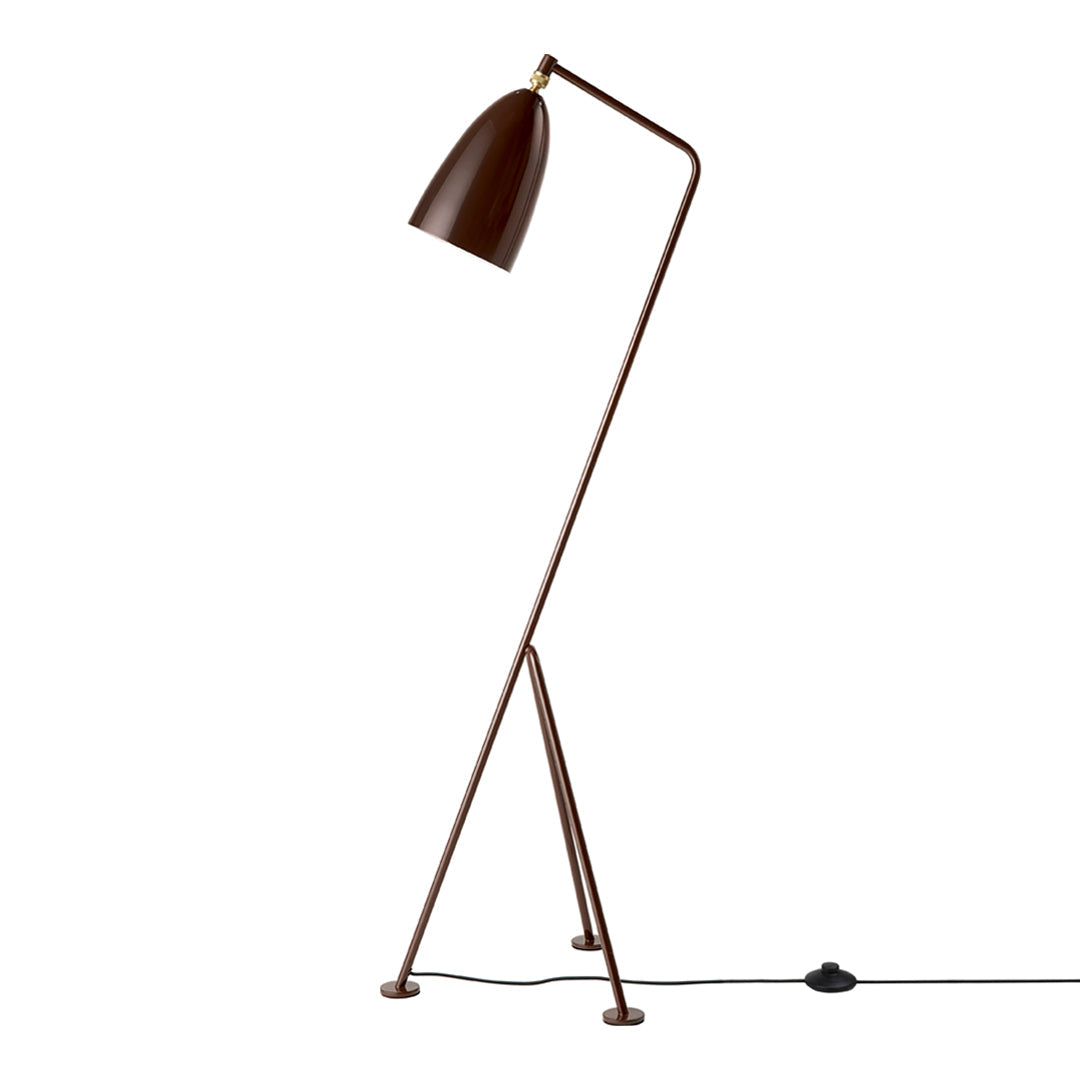 Modern Grossman Gräshoppa Adjustable Floor Lamp - Scandinavian Design for Living Room, Bedroom & Office - Bright LED Reading Light with Flexible Gooseneck