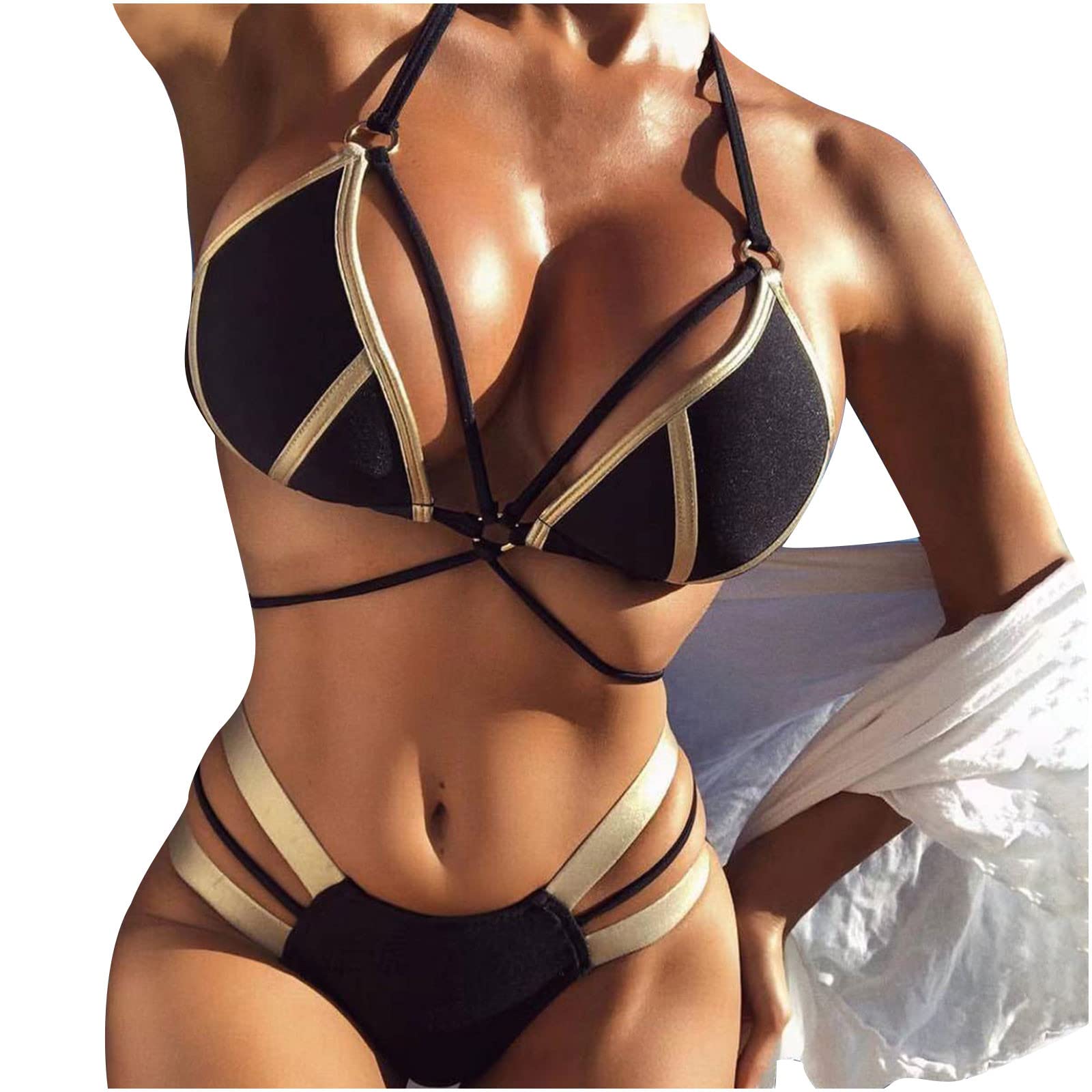 Sexy Women's Bikini Swimsuit - High Waist Two Piece Bathing Suit with Split Design for Tanning & Beach Vacation | Perfect for Pool Party, Summer Travel and Tropical Getaway