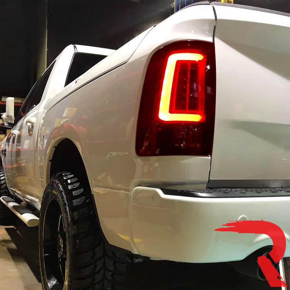 **Dodge RAM 1500 4th Gen (2009-2018) Ultra Bright LED Tail Lights - Direct Replacement for Factory Halogen - Multiple Lens Design - Perfect for Night Driving & Enhanced Safety**