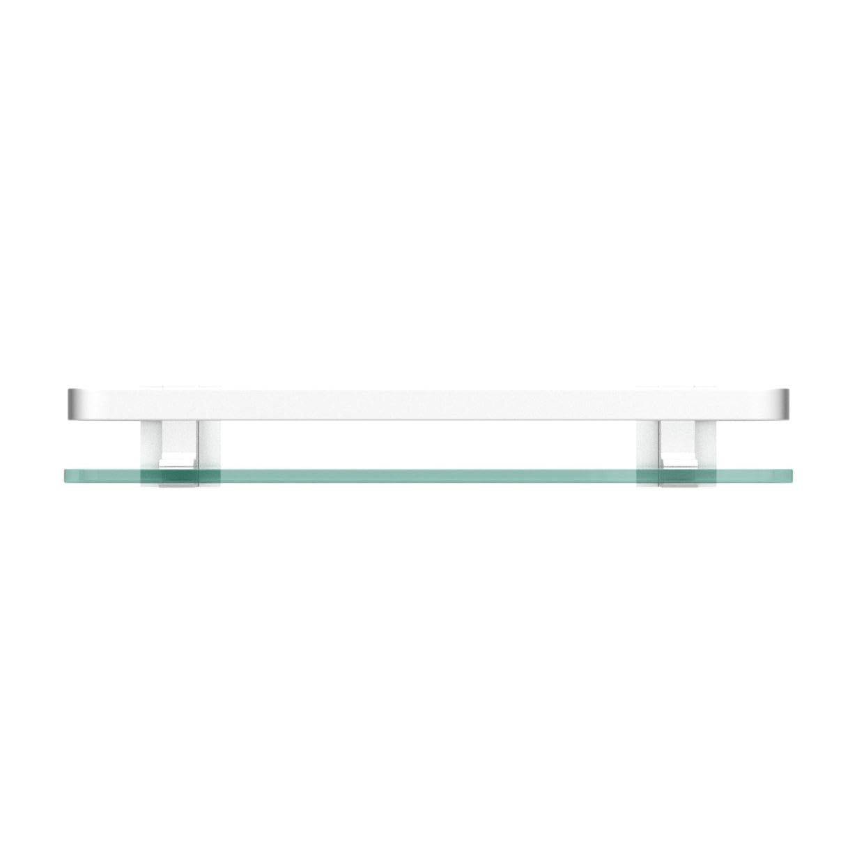 VOLPONE 3-Tier Rustproof Bathroom Glass Wall Shelf - 15.7 Inch Bathroom Organizer with Wall Mount, Silver | Perfect for Shower Storage, Bathroom Decor & Small Space Organization
