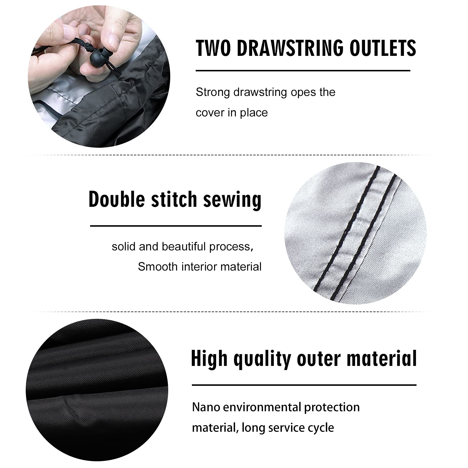 Waterproof V-Shaped Patio Furniture Cover for Sectional Sofa - Outdoor Windproof Protector (112.6