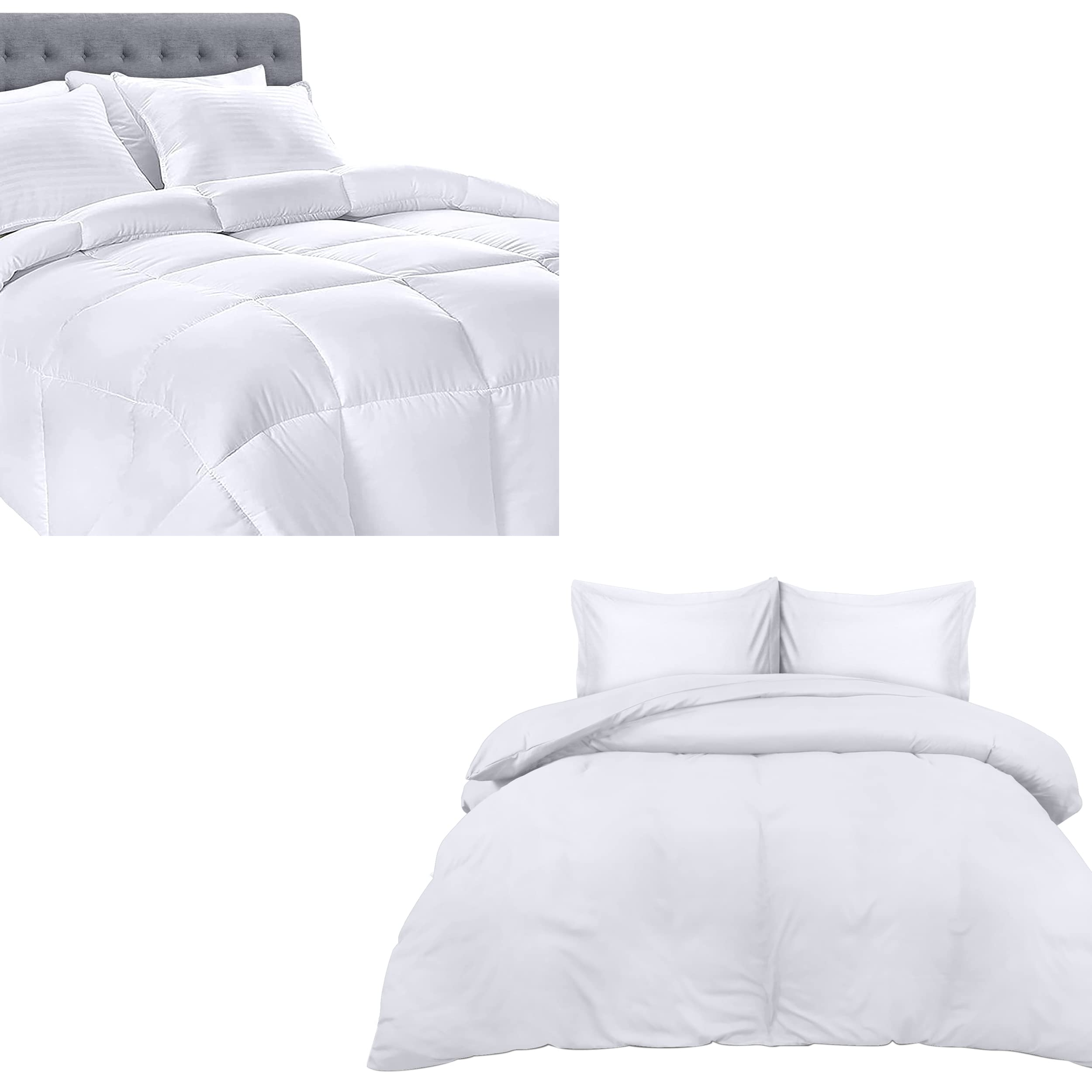 Utopia Bedding King Comforter & Duvet Cover Set - White for Luxurious Sleep