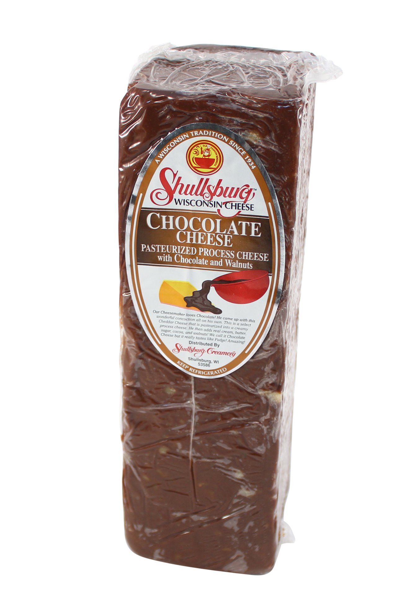 Shullsburg Creamery Chocolate Cheese - 5 Pound Loaf - Premium Artisan Cheese for Gifts, Charcuterie Boards & Gourmet Cooking
