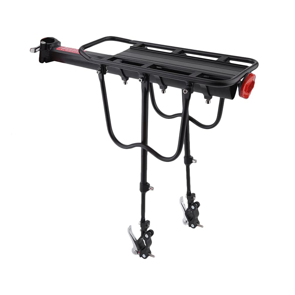 **Abaodam Quick Release Aluminum Rear Bike Rack - Cargo Carrier for Mountain Bikes, Black with Installation Tool - Perfect for Commuting, Grocery Hauling & Outdoor Adventures**