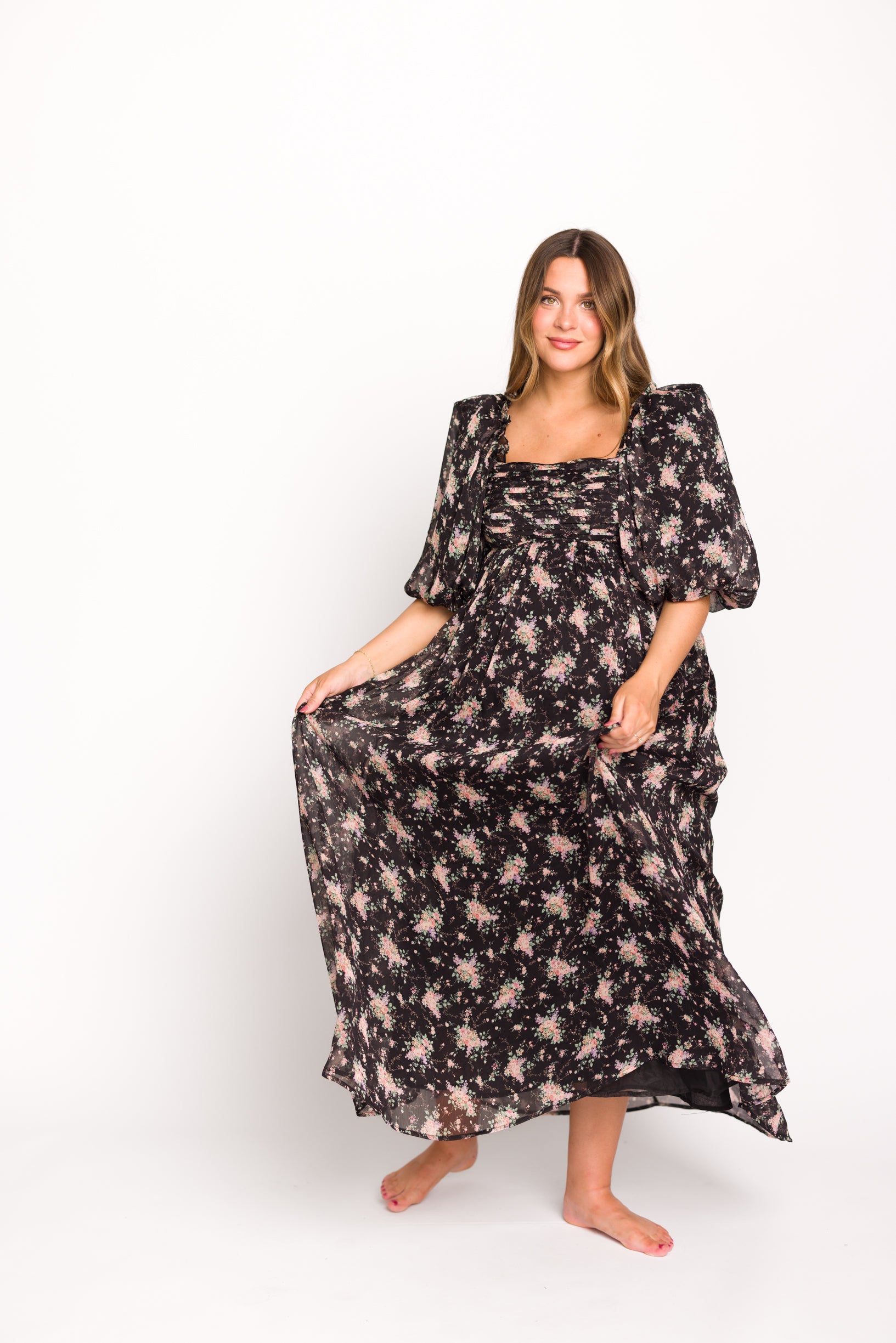 Melody Maxi Dress in Black - Bump Friendly Maternity & Inclusive Sizing (S-3XL) | Perfect for Pregnancy, Nursing, Weddings & Special Occasions