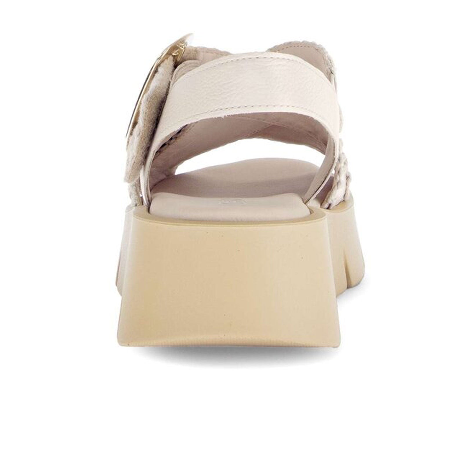 Gabor 64751 Women's Stitch Platform Backstrap Sandal in Cervo/Creme - Comfortable Summer Wedge Sandals for Beach, Vacation & Casual Outings