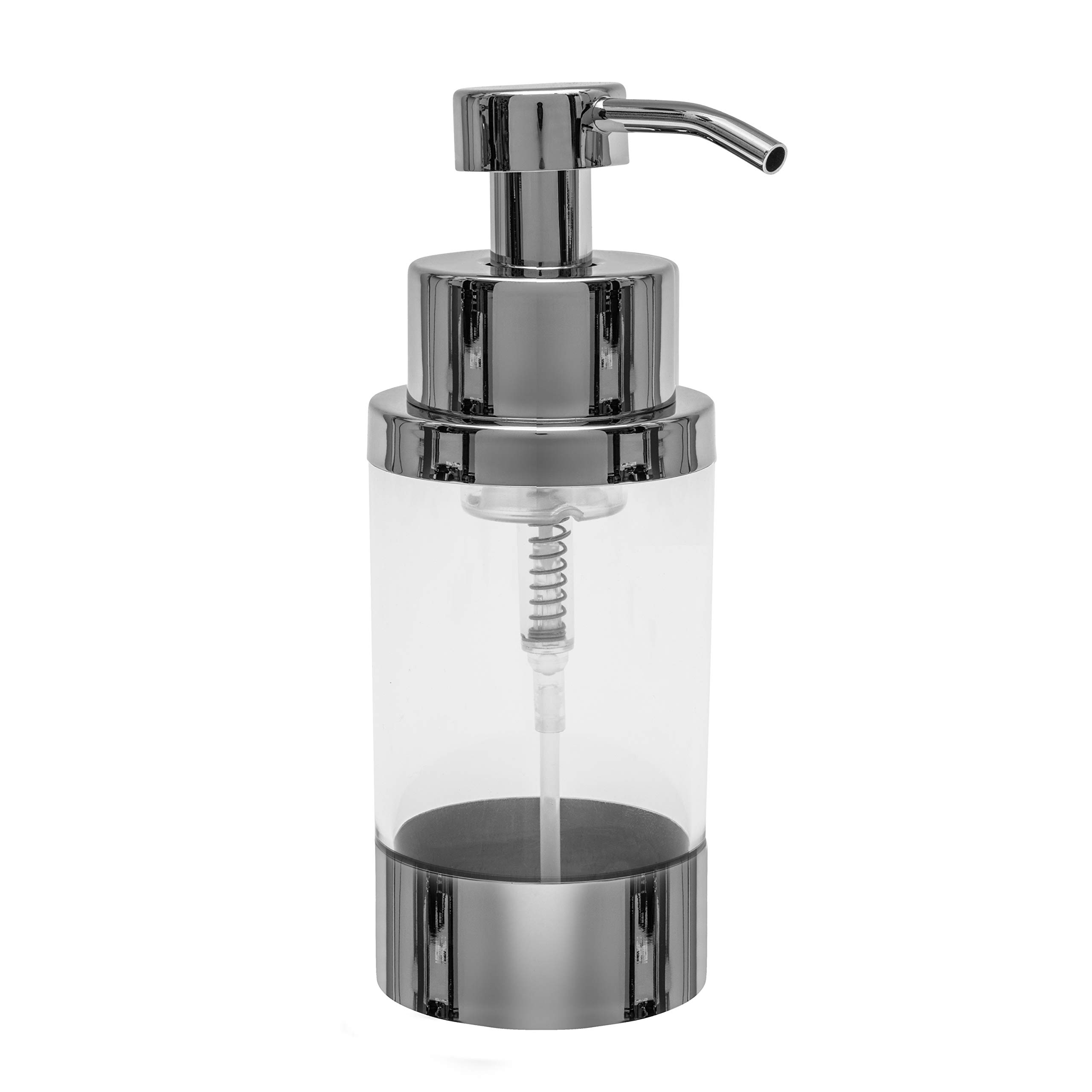 Premium Chrome Foaming Soap Dispenser - Rust Resistant Stainless Steel Foam Pump for Kitchen, Bathroom & Luxury Home Decor