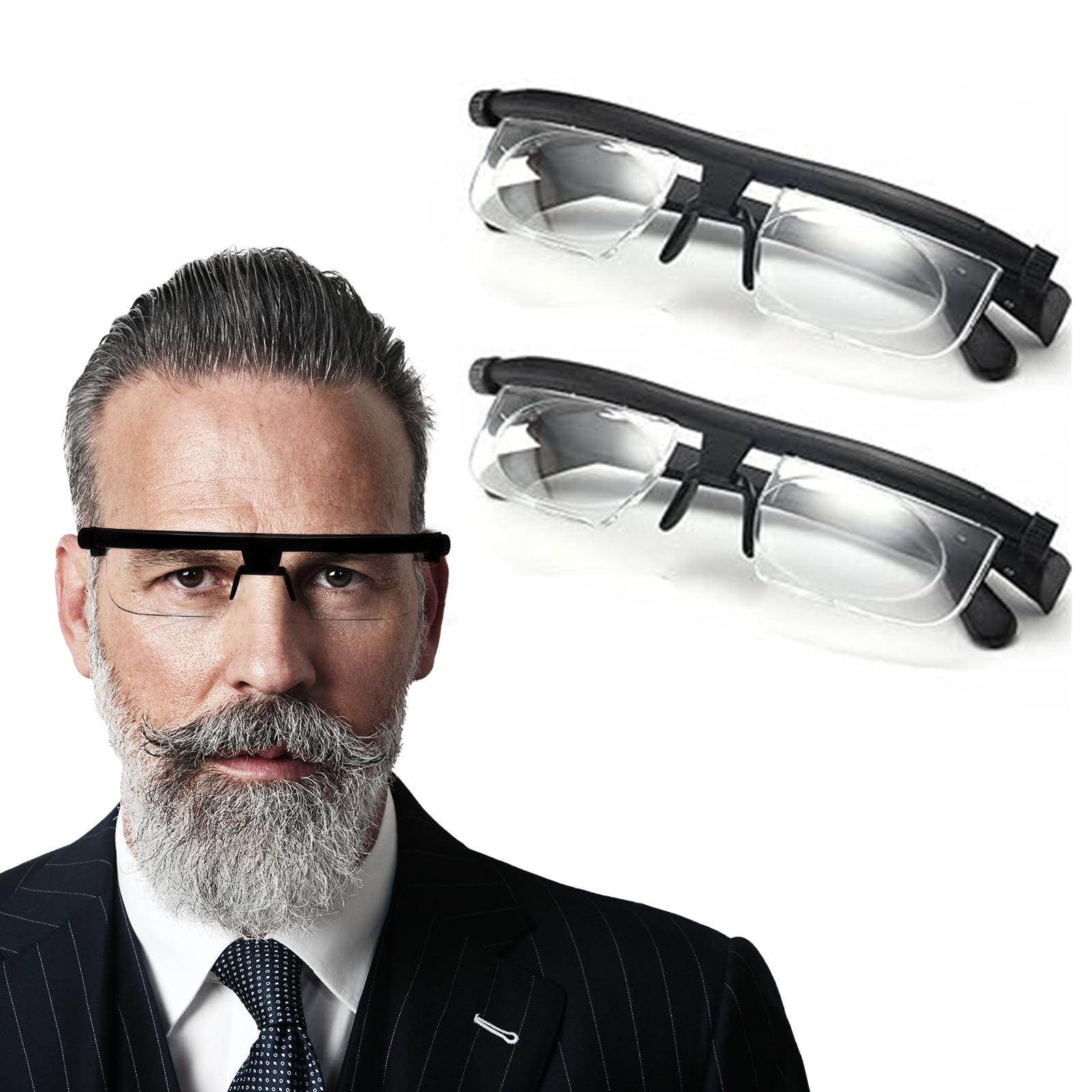 Adjustable Focus Glasses for Reading & Close Work - Flex Focal Vision Correction Eyewear with Dial Adjustment - Perfect for Reading, Crafts, Hobbies & Computer Use