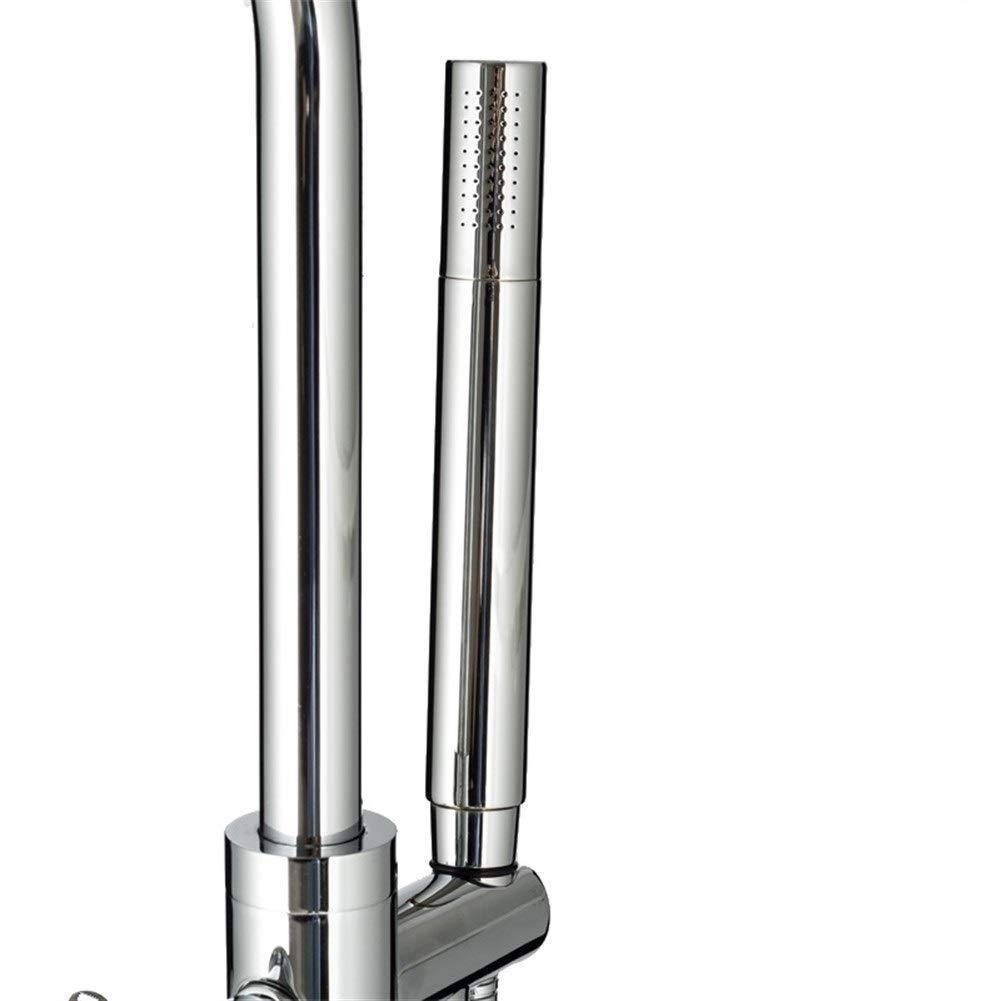Premium Handheld Shower Head Set with Freestanding Faucet - Modern Hotel-Style Bathroom Shower System for Bathtub & Shower Combo - Perfect for Spa-Like Relaxation and Luxurious Bathroom Upgrades