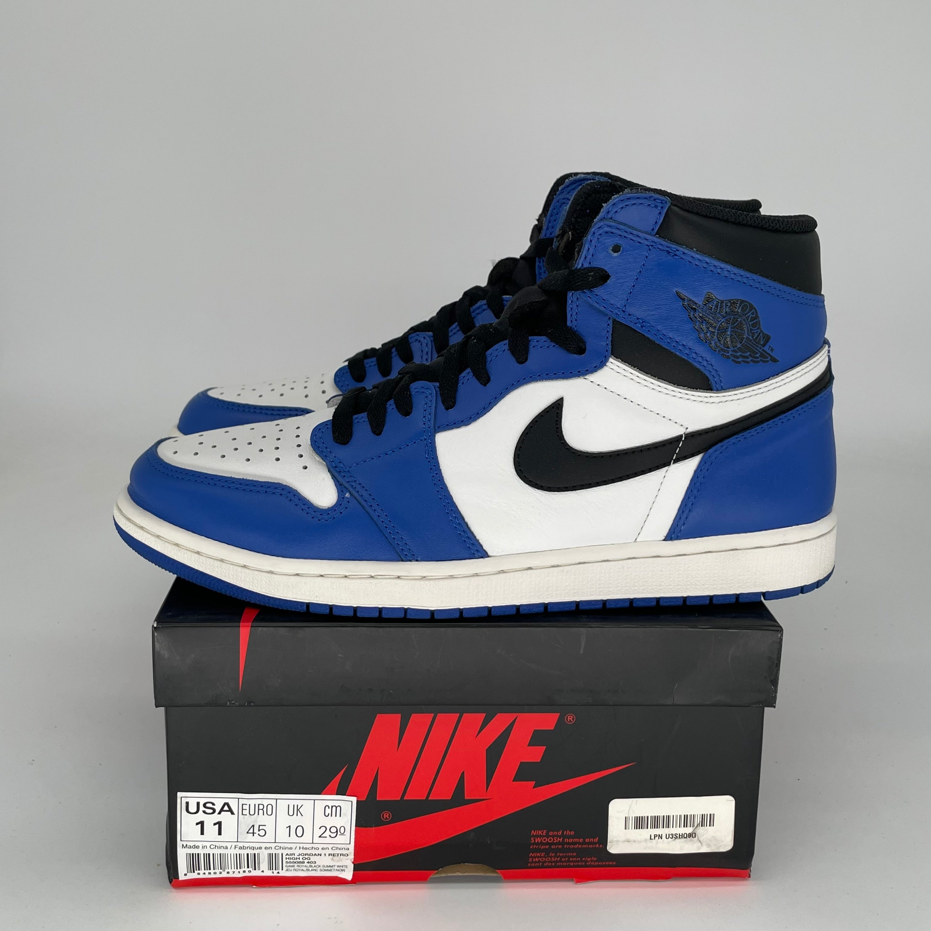 AIR JORDAN 1 GAME ROYAL Sneakers - Men's Size 11 (555088-403) - Basketball Shoes for Court & Streetwear Fashion