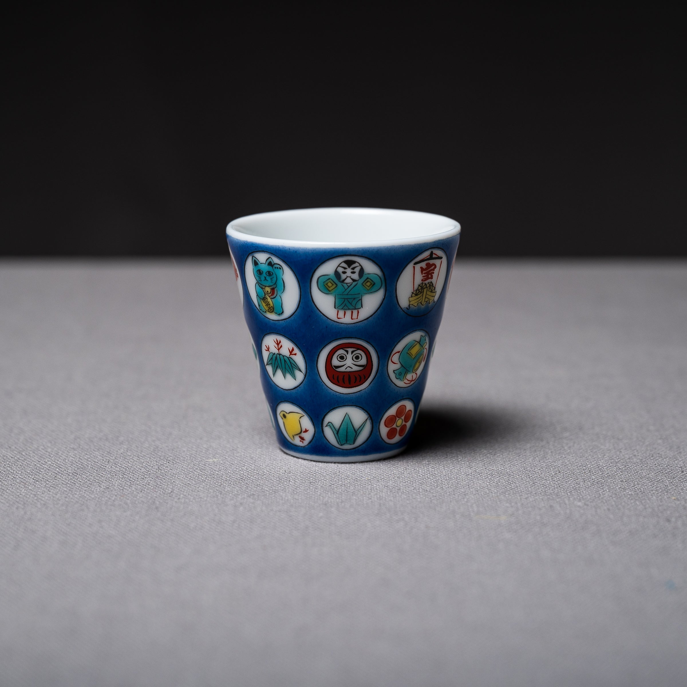 Kutani Design x Wakasa Porcelain Sake Cup Set - 30 Unique Japanese Ceramic Drinking Cups for Sake, Tea & Cocktails - Traditional Handcrafted Japanese Tea Ceremony & Home Bar Accessories