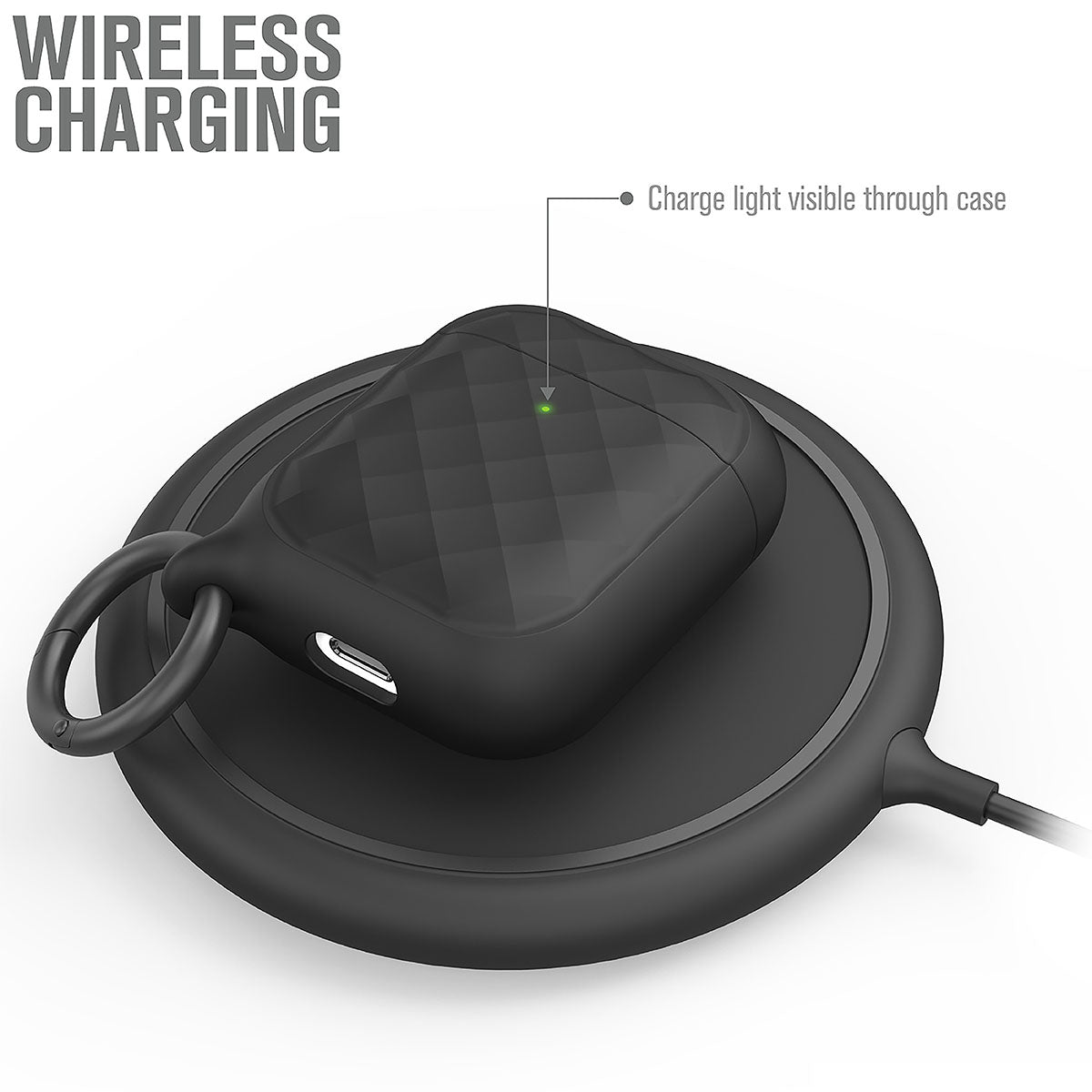Premium AirPods 1st & 2nd Gen Protective Case with Carabiner Clip - Durable Cover for Apple Wireless Earbuds - Perfect for Gym, Travel & Outdoor Activities