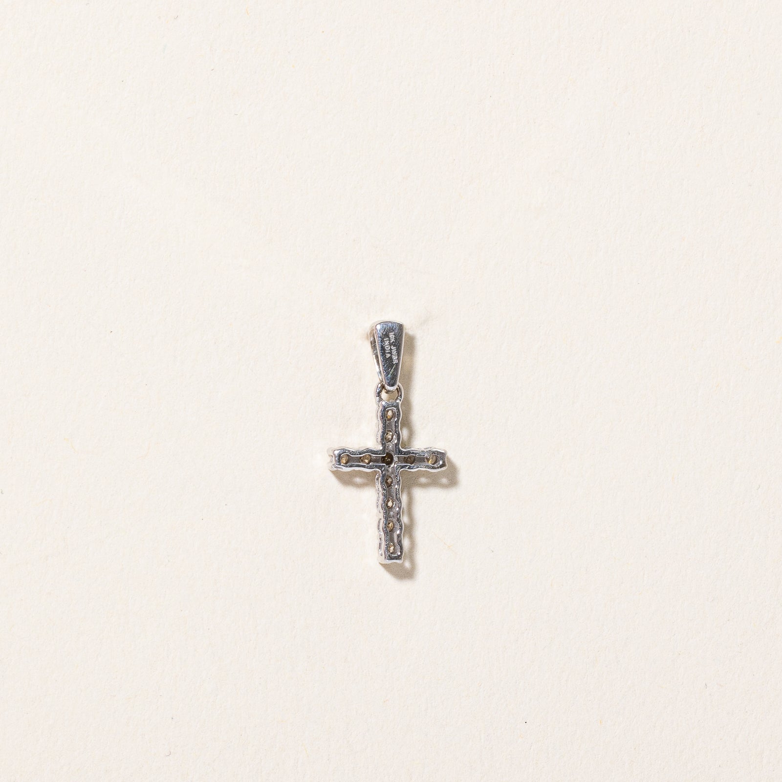 10K White Gold Diamond Cross Pendant Necklace - 0.16ctw Genuine Natural Diamonds | Elegant Religious Jewelry Gift for Women, Perfect for Baptism, Confirmation & Special Occasions