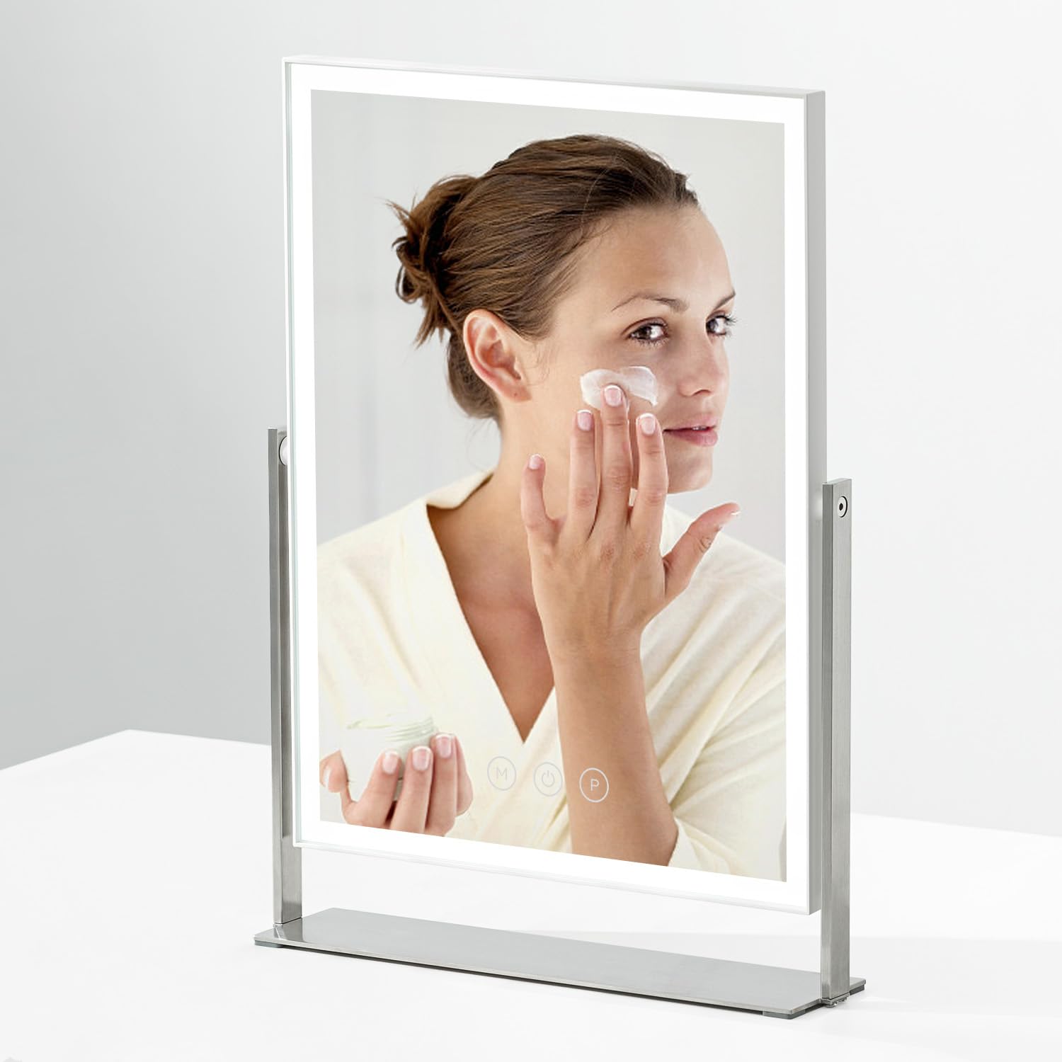 14 Inch LED Vanity Mirror with 104 Lights - Adjustable Makeup Mirror with Metal Stand, Plug-in Table Mirror for Professional Makeup Application & Skincare Routine | Perfect for Bedroom, Bathroom & Dressing Room