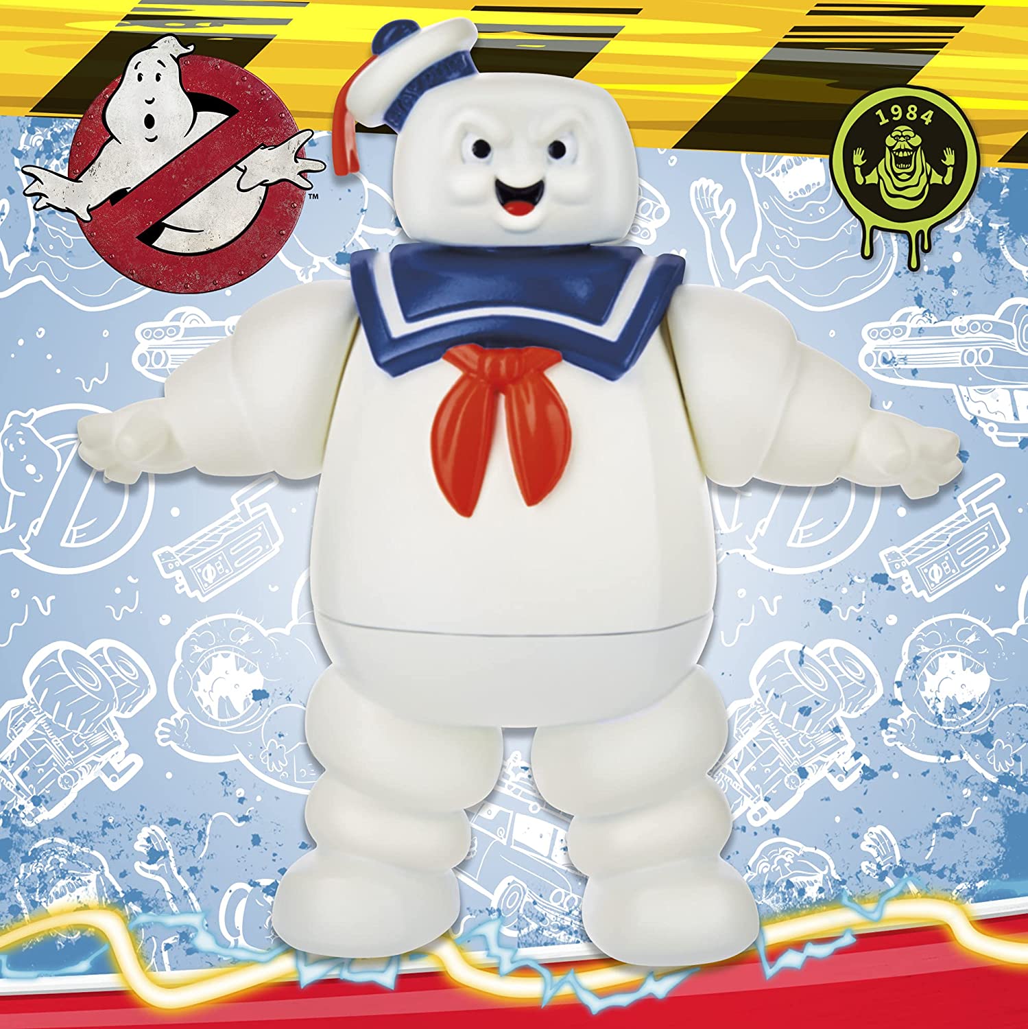 Ghostbusters Classic 1984 Series Stay Puft Marshmallow Man Action Figure - Collectible Movie Toy for Fans, Halloween Decor & Gift Idea