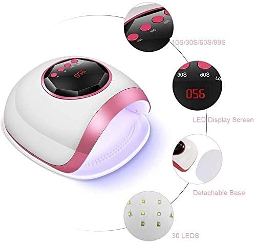 72W Fast UV LED Nail Dryer & Gel Polish Curing Lamp - Professional Nail Art Tool with 4 Timer Settings & Auto Sensor for Fingernails & Toenails - Perfect for Salon, Home Manicure & Pedicure