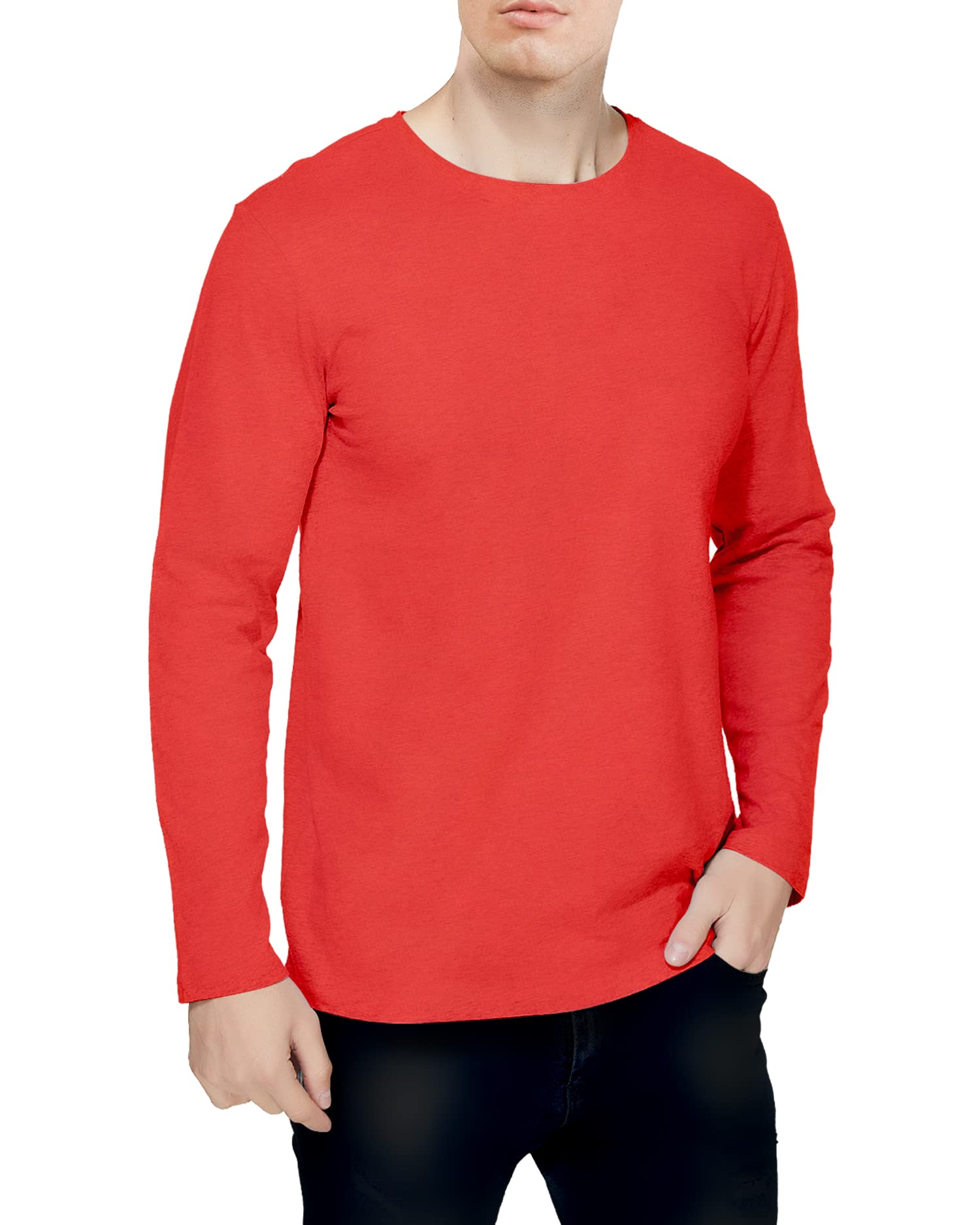 Men's Black Cotton Crew Neck T-Shirt - Soft & Casual for Everyday Wear