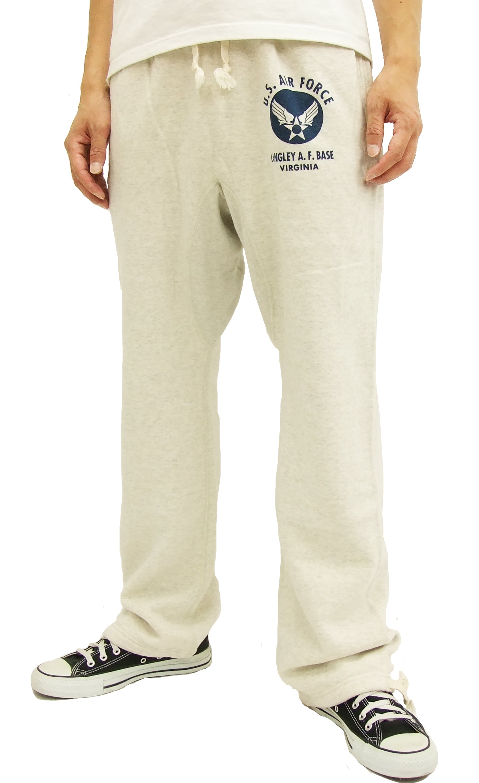 Buzz Rickson Men's Slimmer Fit Military Style Sweatpants - BR40973 Oatmeal | Comfortable Drawstring Joggers for Casual Wear & Outdoor Activities