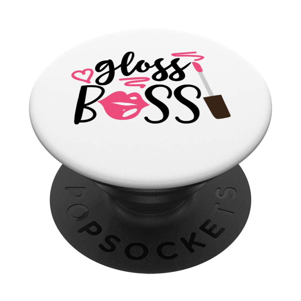 Gloss Boss PopSockets PopGrip - Swappable Phone Grip for iPhone & Android | Makeup & Lip Gloss Lover Accessory | Perfect for Selfies, Social Media & Everyday Use