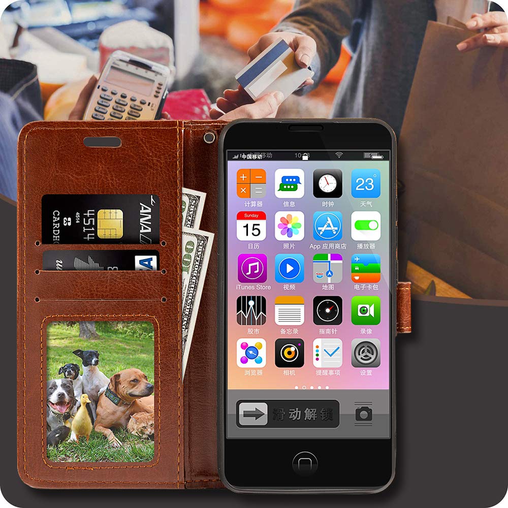 Premium PU Leather Magnetic Flip Wallet Case for ZTE Blade X - Card Holder & Kickstand | Slim Protective Phone Cover for Everyday Use, Travel & Business Meetings