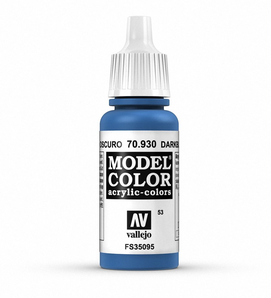 Vallejo Dark Blue Acrylic Paint - 17ml Bottle for Miniatures, Models & DIY Crafts - Perfect for Warhammer, Scale Models & Art Projects