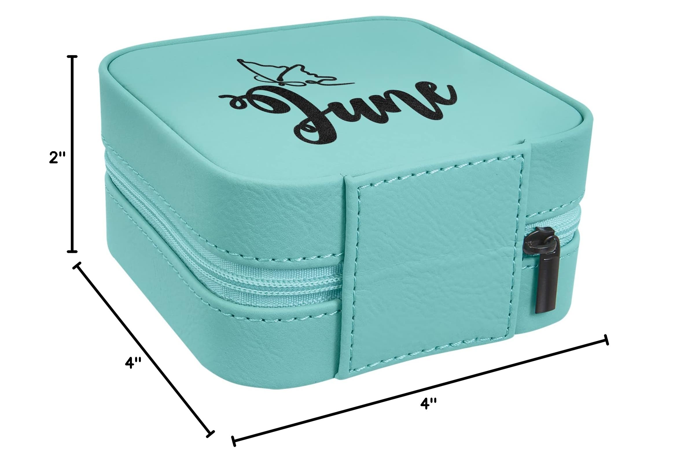 Best Travel Jewelry Box for Women - Laser Engraved Leatherette Jewelry Organizer Case with Storage Compartments | Perfect for Vacation, Bridal Shower Gifts & Home Organization