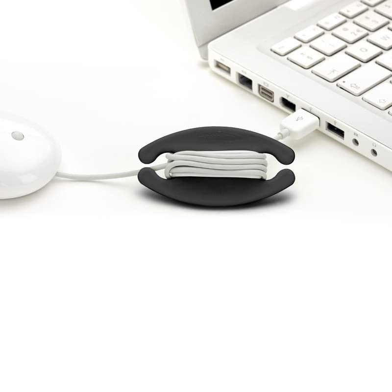 Bobino Cord Wrap & Organizer - 3 Pack Medium Cable Management for Desk Accessories | Under Desk Wire Holder & Cord Ties | Perfect for Home Office, Gaming Setup & Workspace Organization
