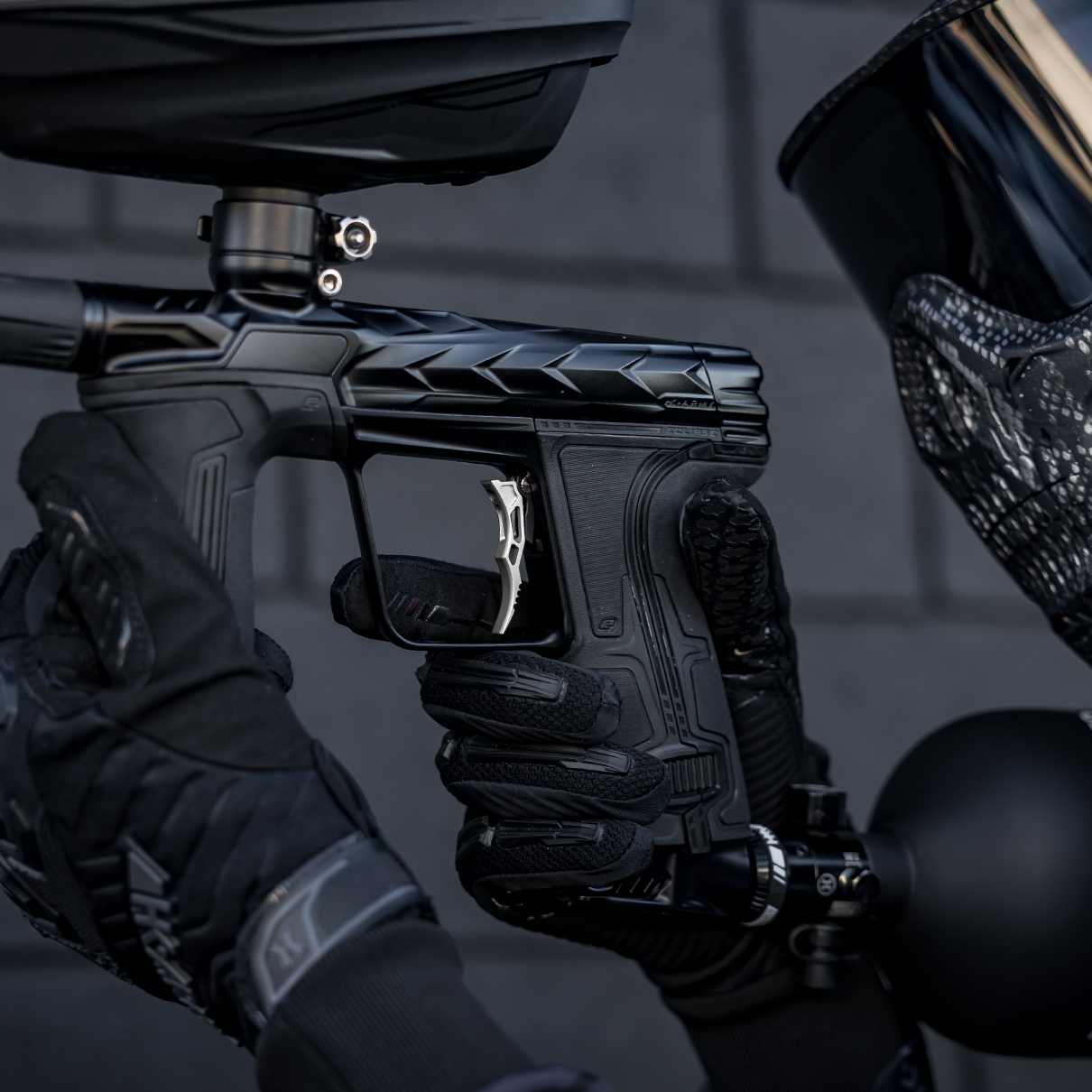 Grim Double Trigger Silver Paintball Gun Upgrade - Compatible with CS3, GEO R5, CS2 - Enhance Performance for Competitive Play & Tournament Scenarios